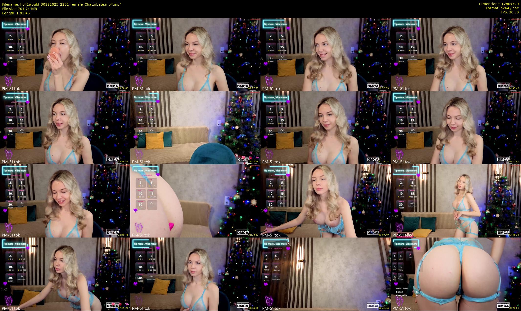 holl1would — 62 minute Chaturbate female cam show recording, 720p, Dec 30, 2025