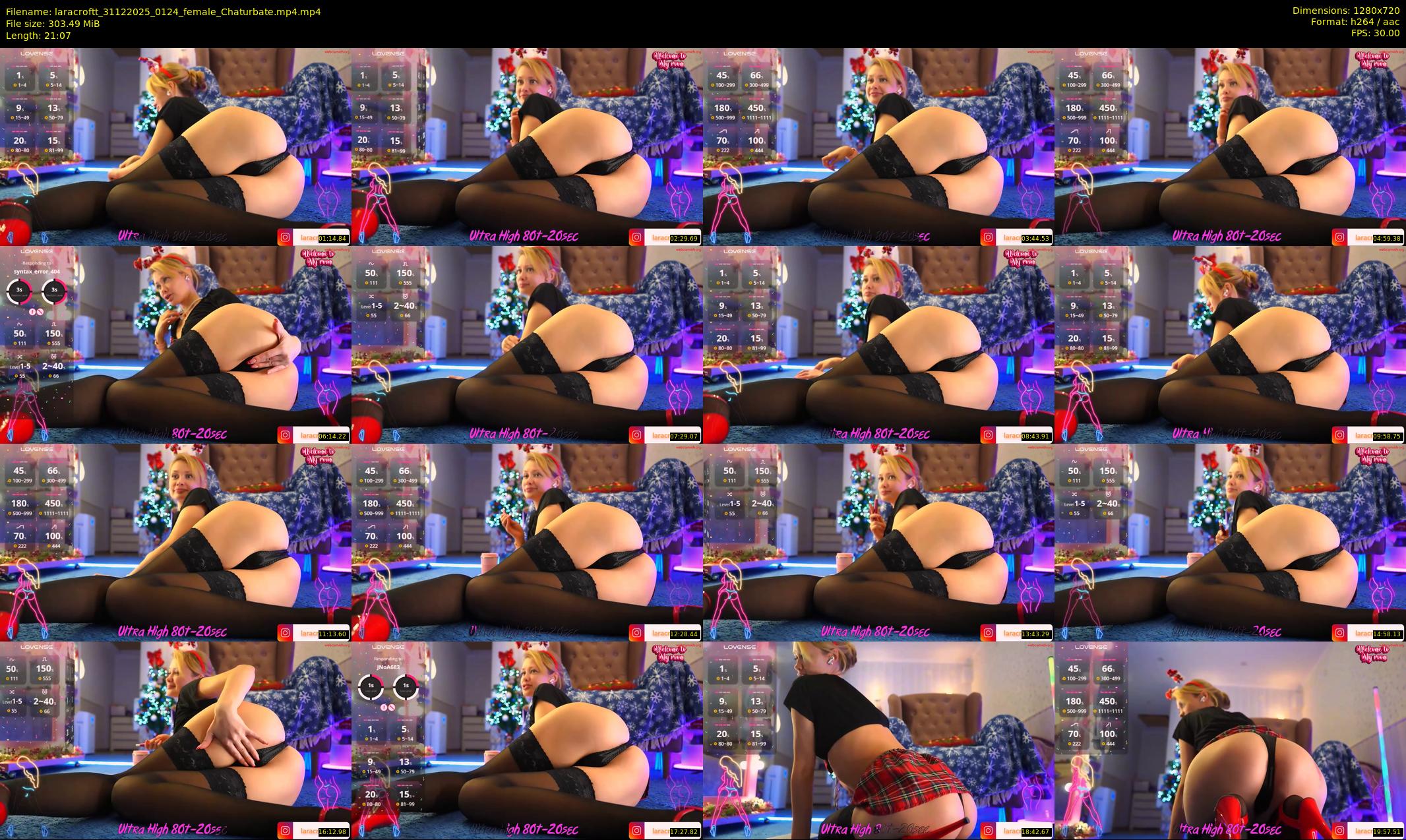 laracroftt — 22 minute Chaturbate female cam show recording, 720p, Dec 31, 2025