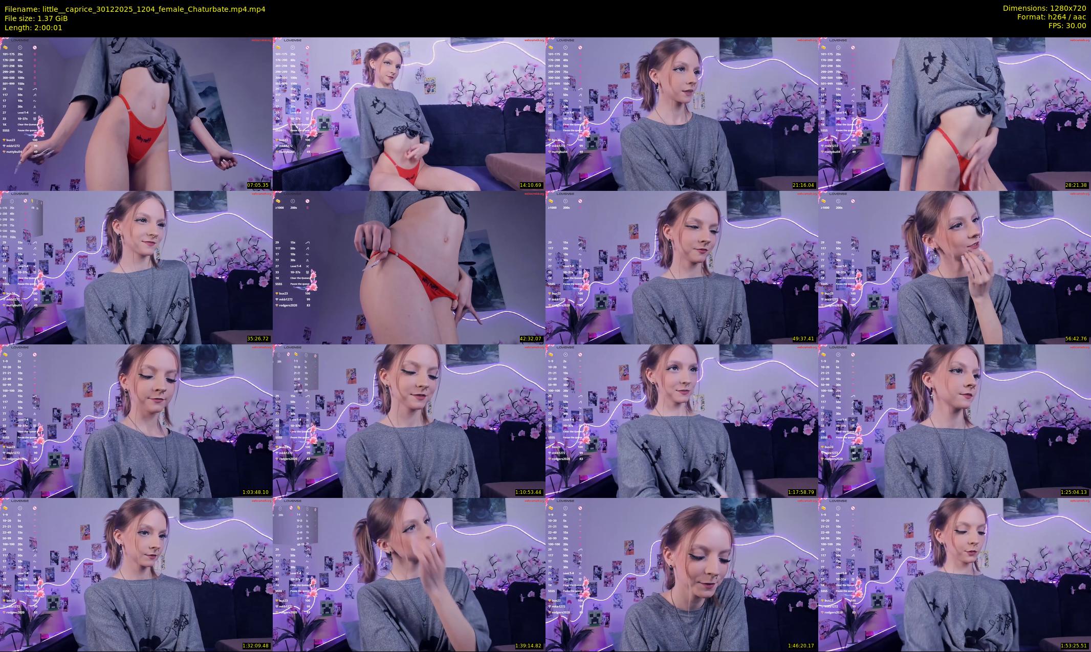 little__caprice — 121 minute Chaturbate female cam show recording, 720p, Dec 30, 2025