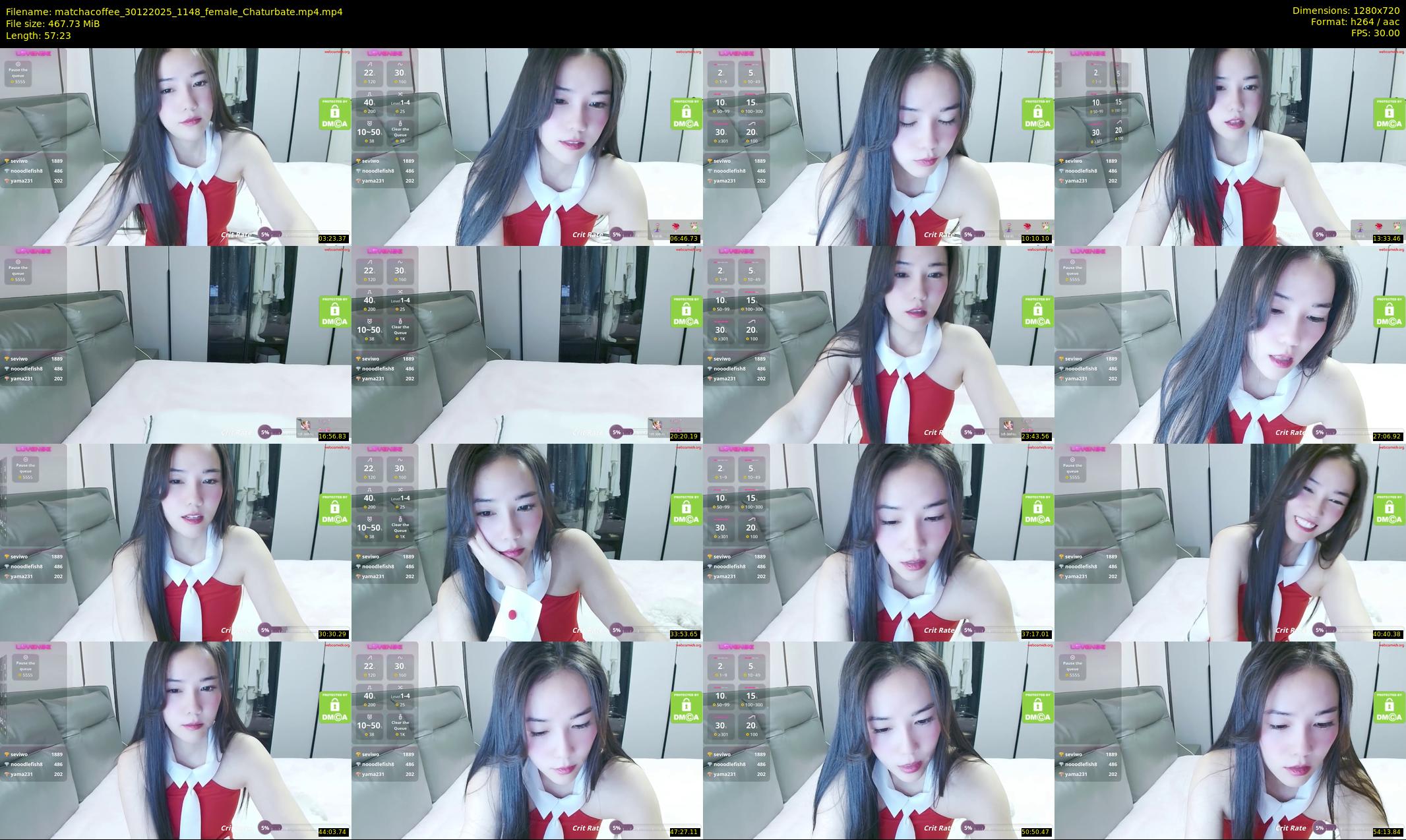 matchacoffee — 58 minute Chaturbate female cam show recording, 720p, Dec 30, 2025