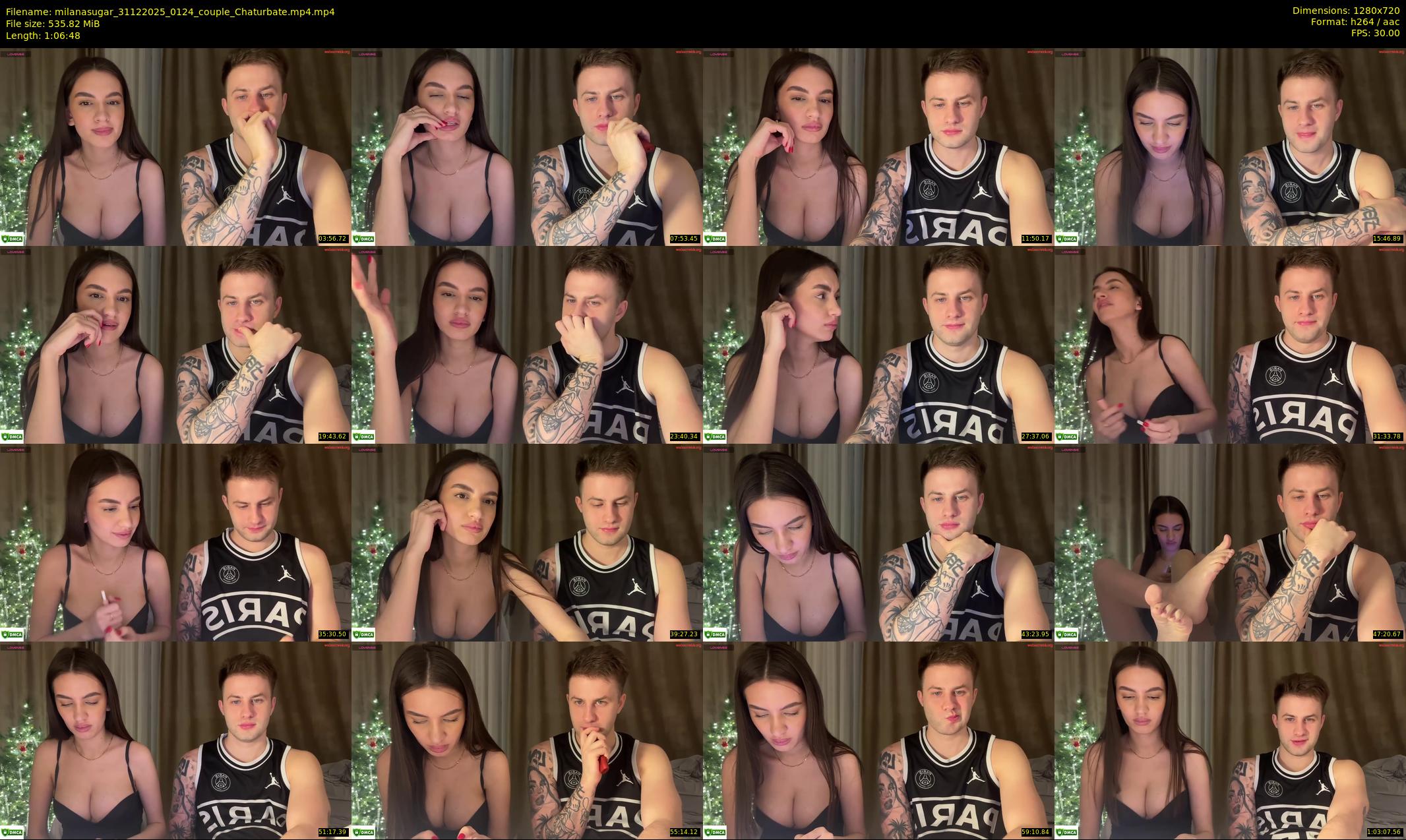 milanasugar — 67 minute Chaturbate couple cam show recording, 720p, Dec 31, 2025