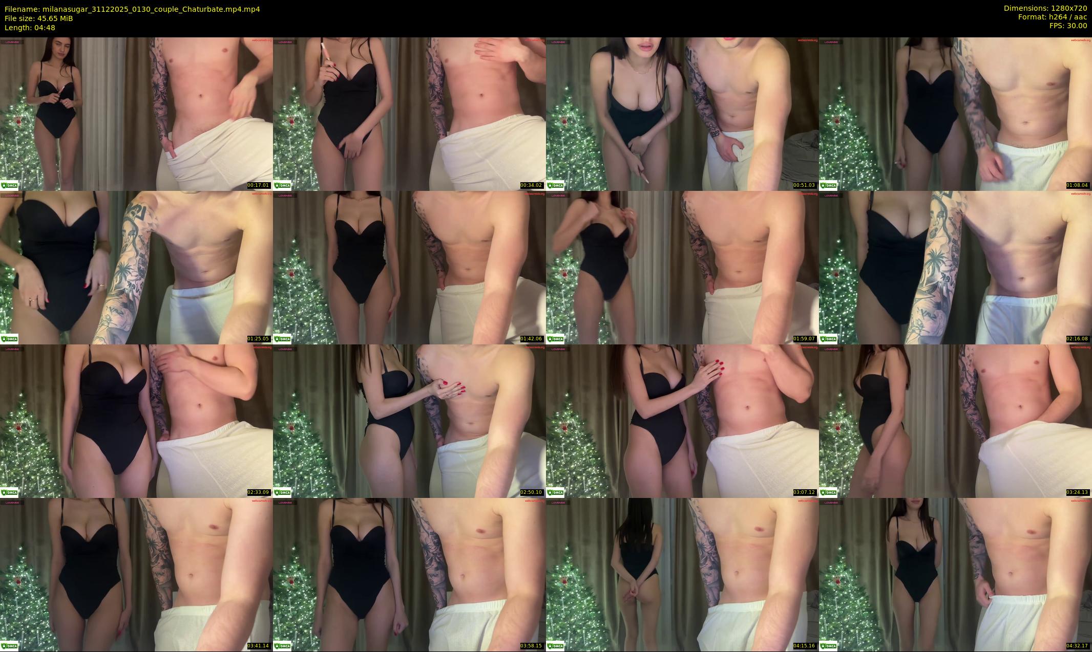 milanasugar — 5 minute Chaturbate couple cam show recording, 720p, Dec 31, 2025