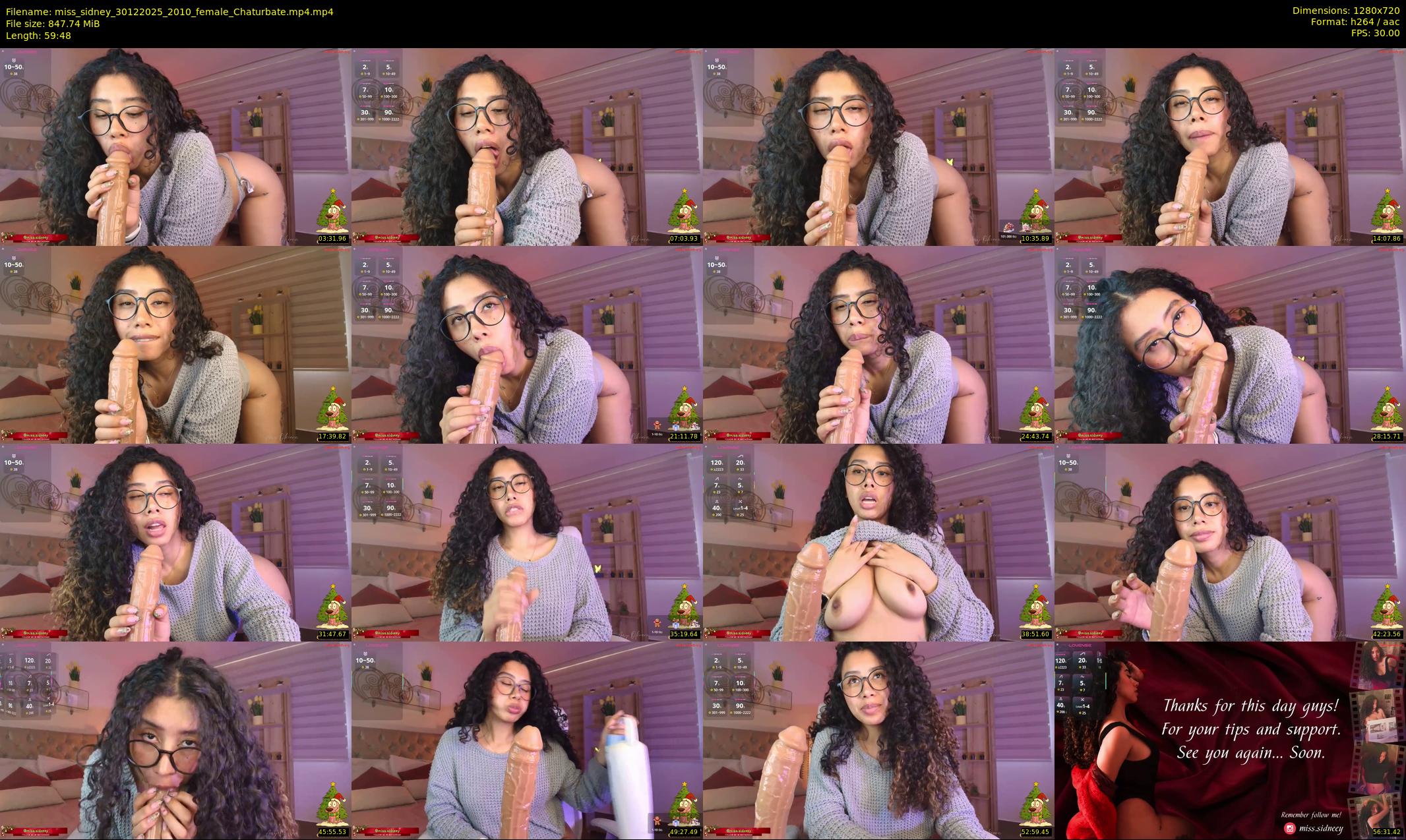 miss_sidney — 60 minute Chaturbate female cam show recording, 720p, Dec 30, 2025