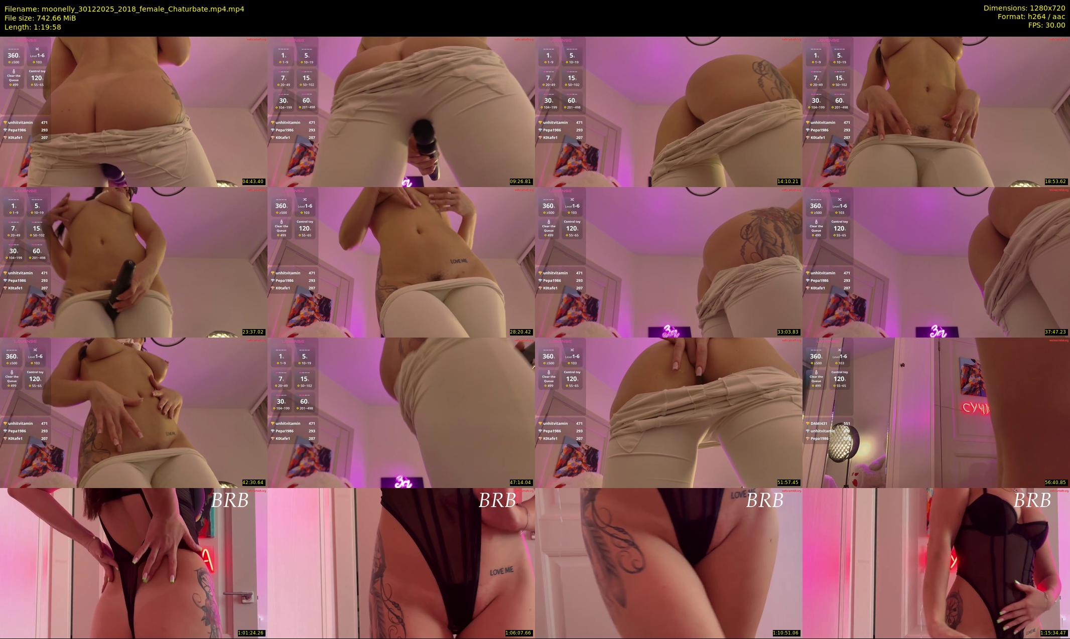 moonelly — 80 minute Chaturbate female cam show recording, 720p, Dec 30, 2025