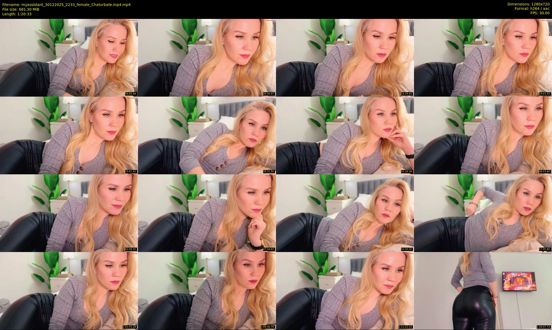 myassistant — 81 minute Chaturbate female cam show recording, 720p, Dec 30, 2025