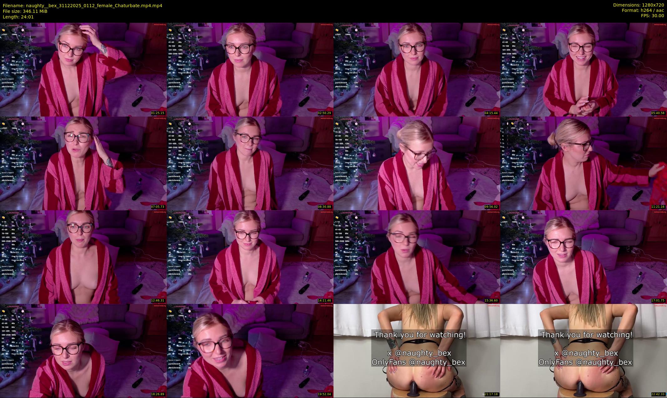 naughty__bex — 25 minute Chaturbate female cam show recording, 720p, Dec 31, 2025