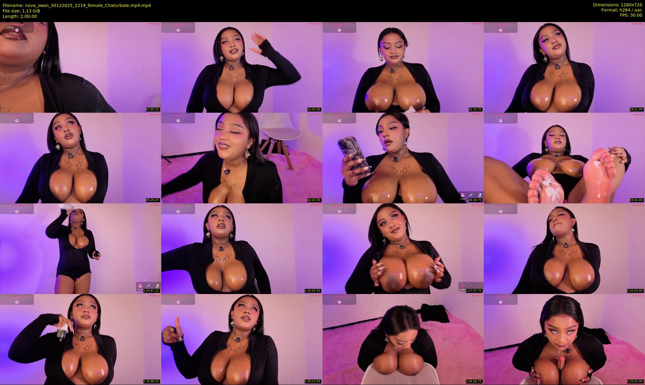 nova_swan — 120 minute Chaturbate female cam show recording, 720p, Dec 30, 2025