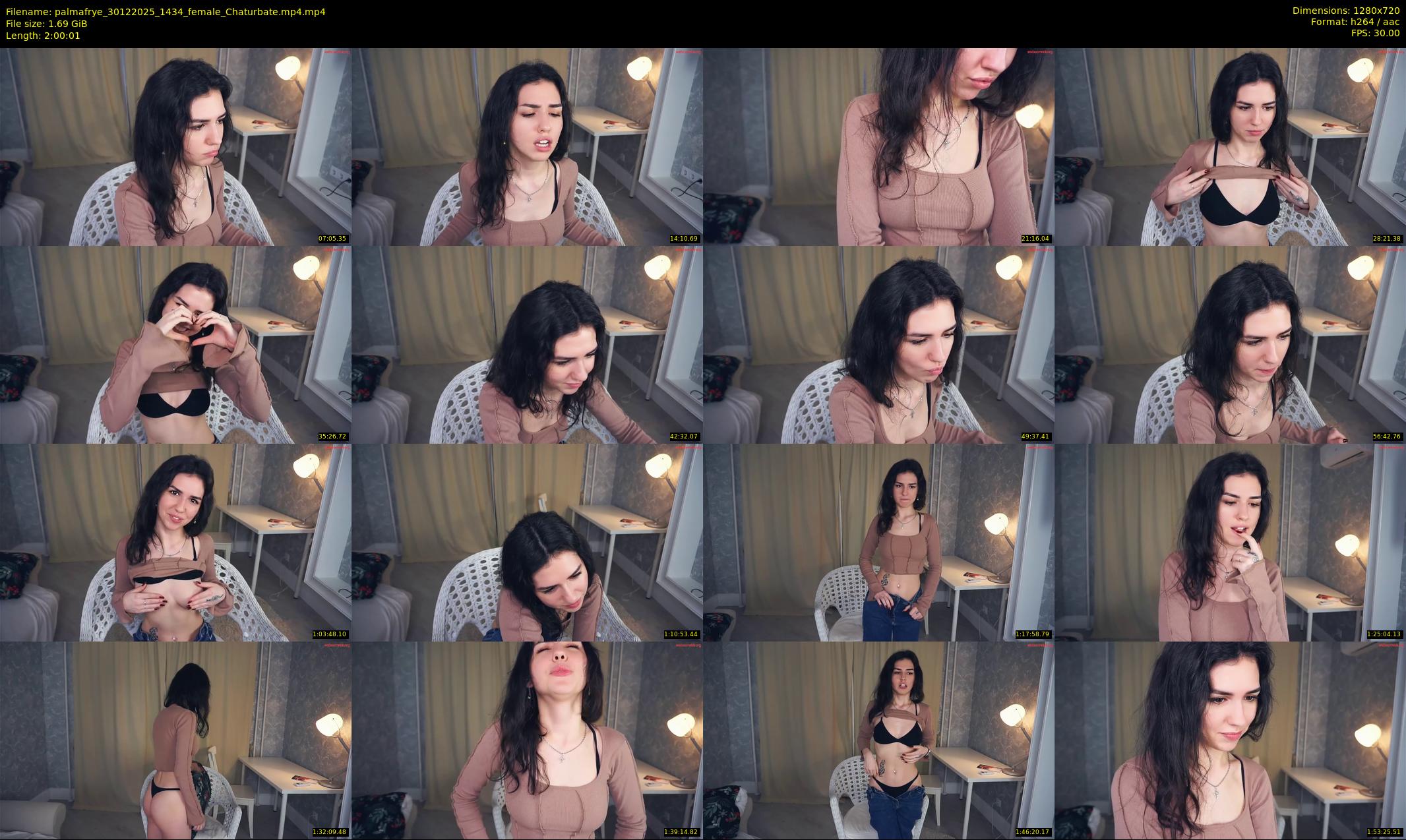 palmafrye — 121 minute Chaturbate female cam show recording, 720p, Dec 30, 2025