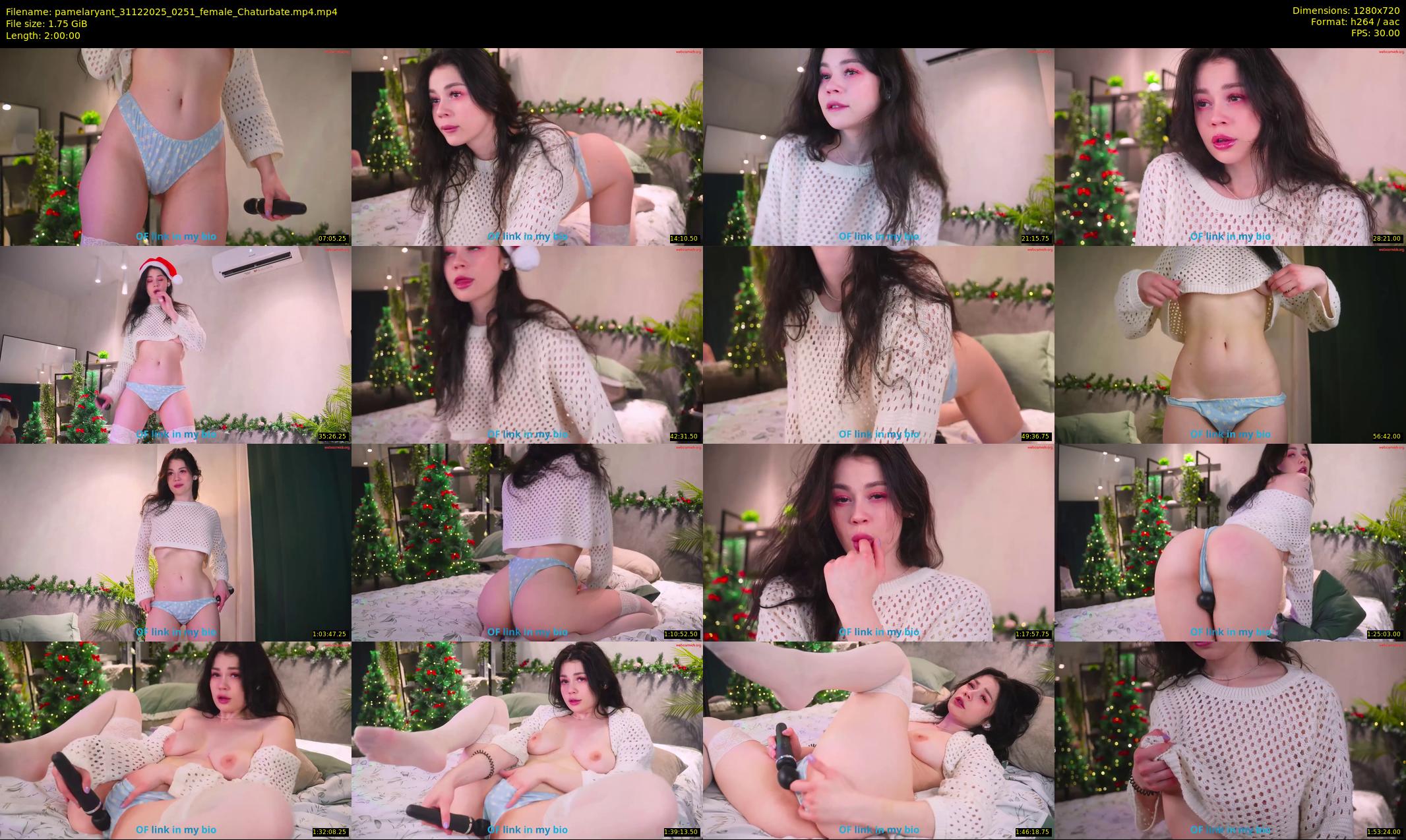 pamelaryant — 120 minute Chaturbate female cam show recording, 720p, Dec 31, 2025
