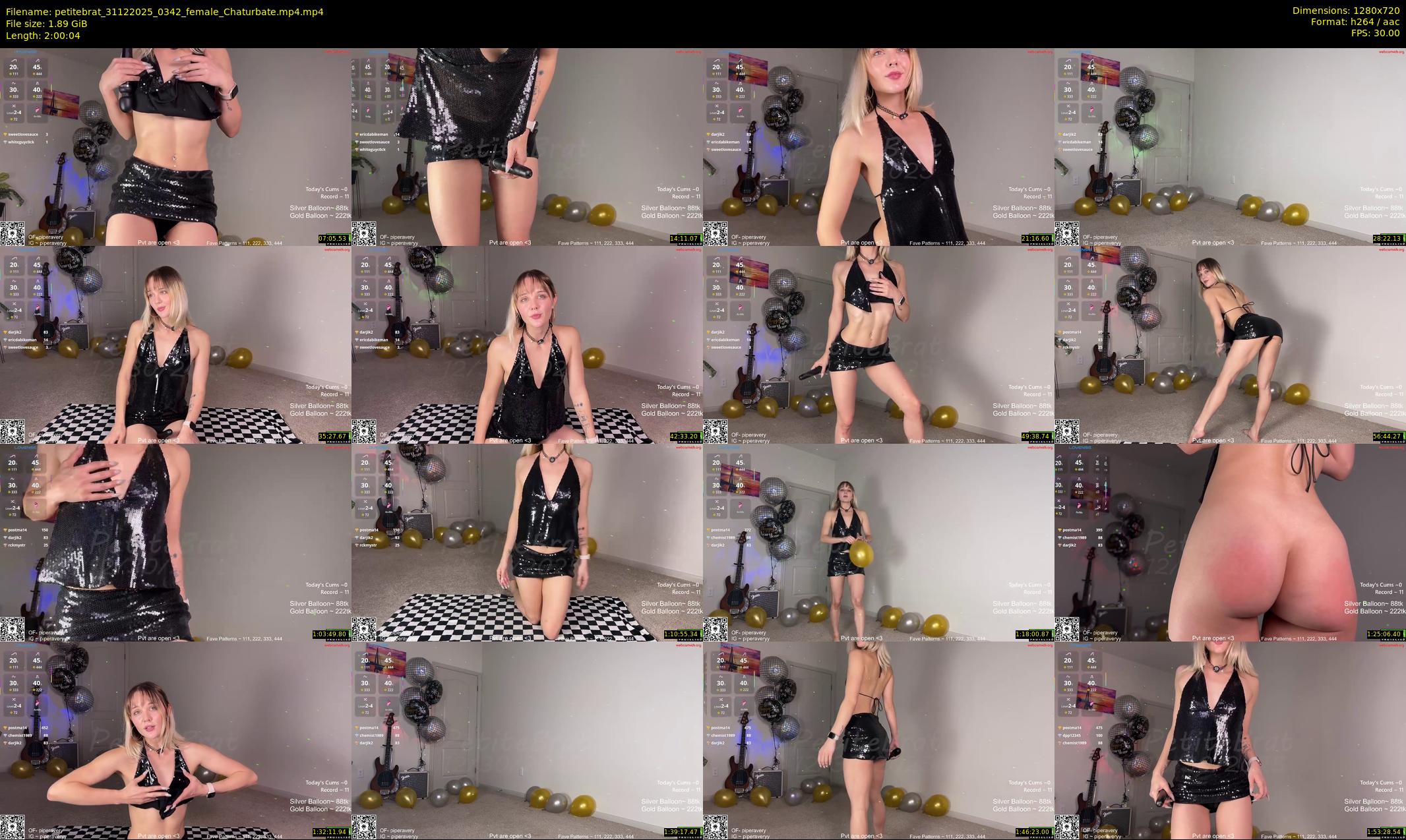 petitebrat — 121 minute Chaturbate female cam show recording, 720p, Dec 31, 2025