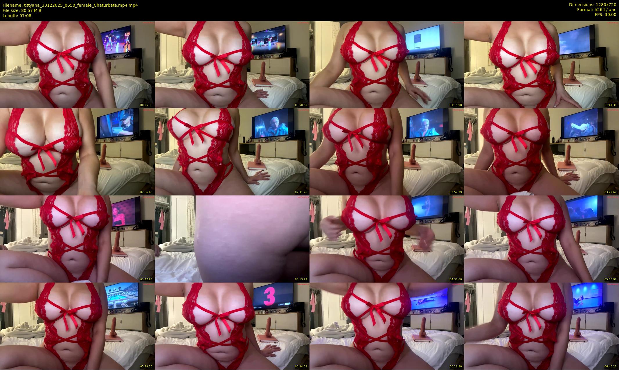 tittyana — 8 minute Chaturbate female cam show recording, 720p, Dec 30, 2025