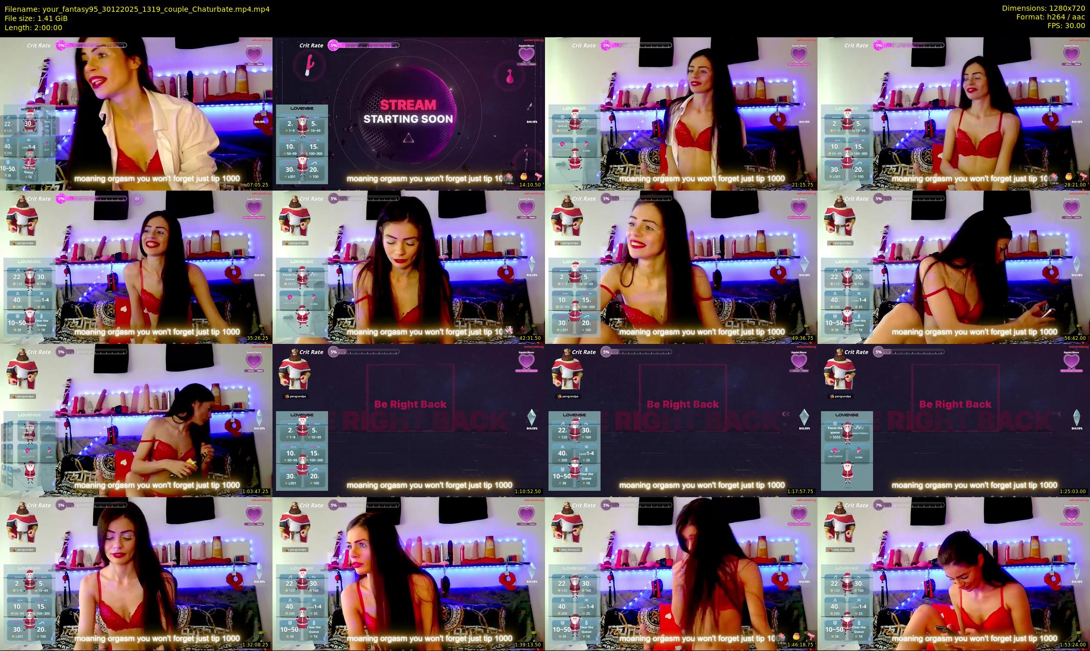 your_fantasy95 — 120 minute Chaturbate couple cam show recording, 720p, Dec 30, 2025