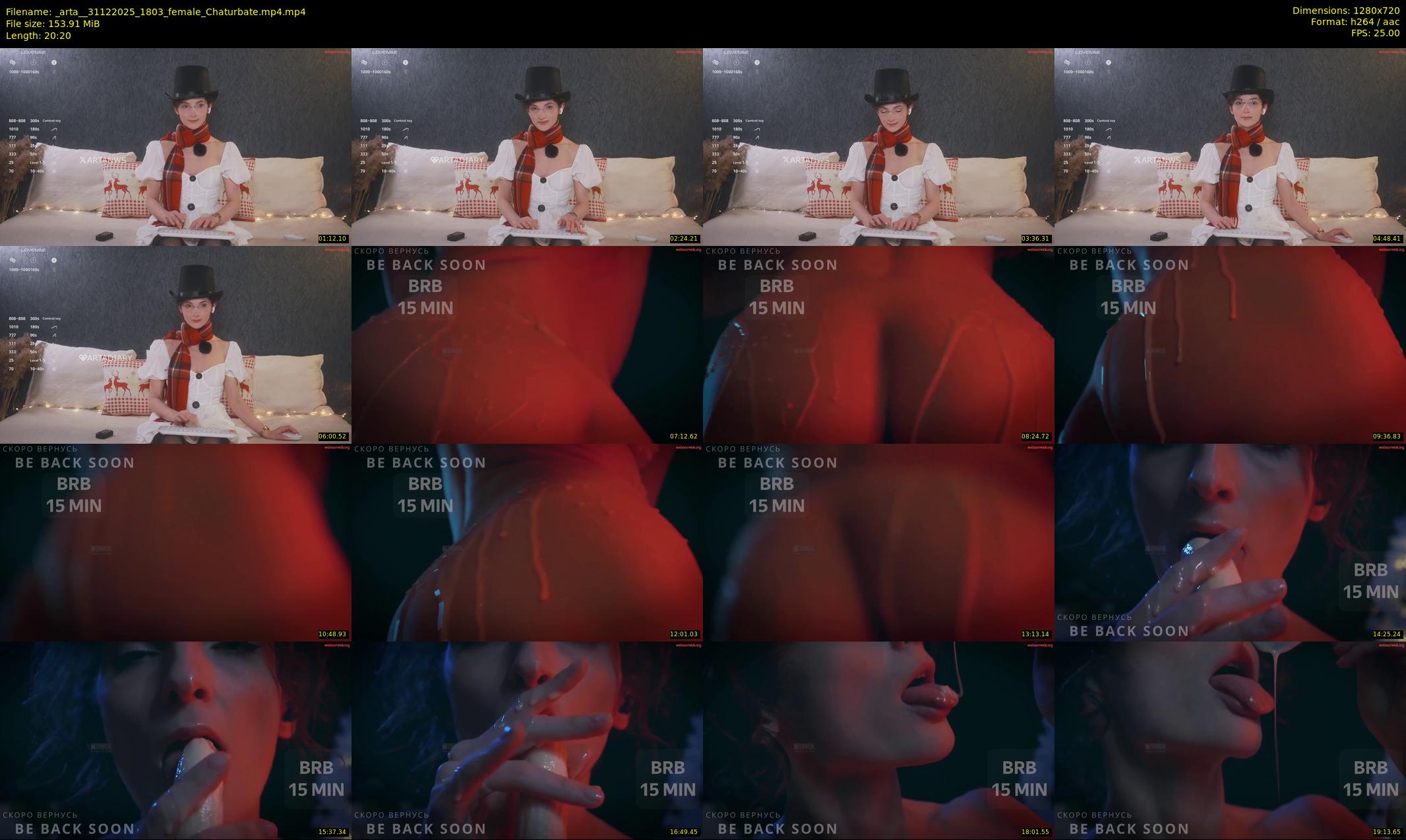 _arta_ — 21 minute Chaturbate female cam show recording, 720p, Dec 31, 2025