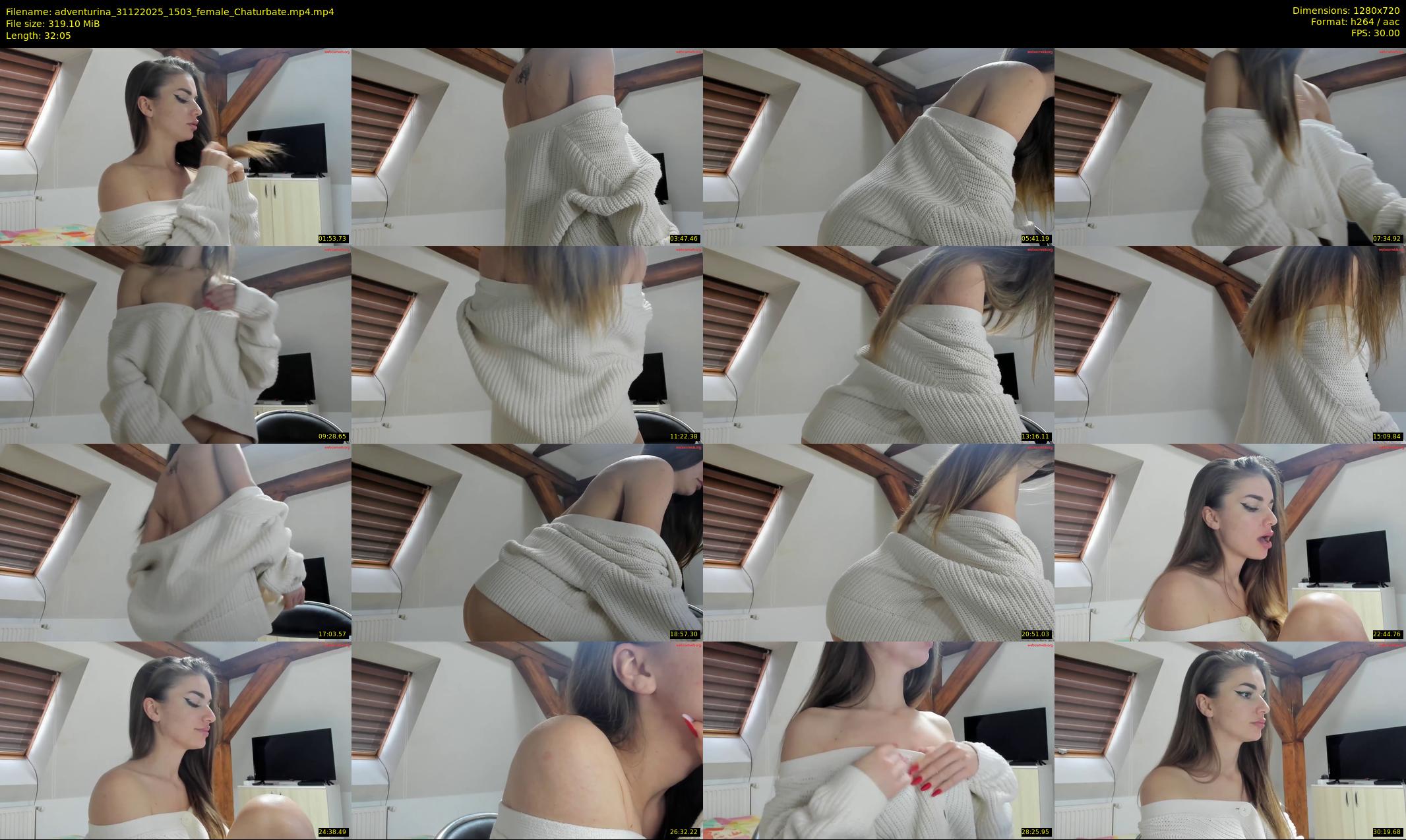 adventurina — 33 minute Chaturbate female cam show recording, 720p, Dec 31, 2025
