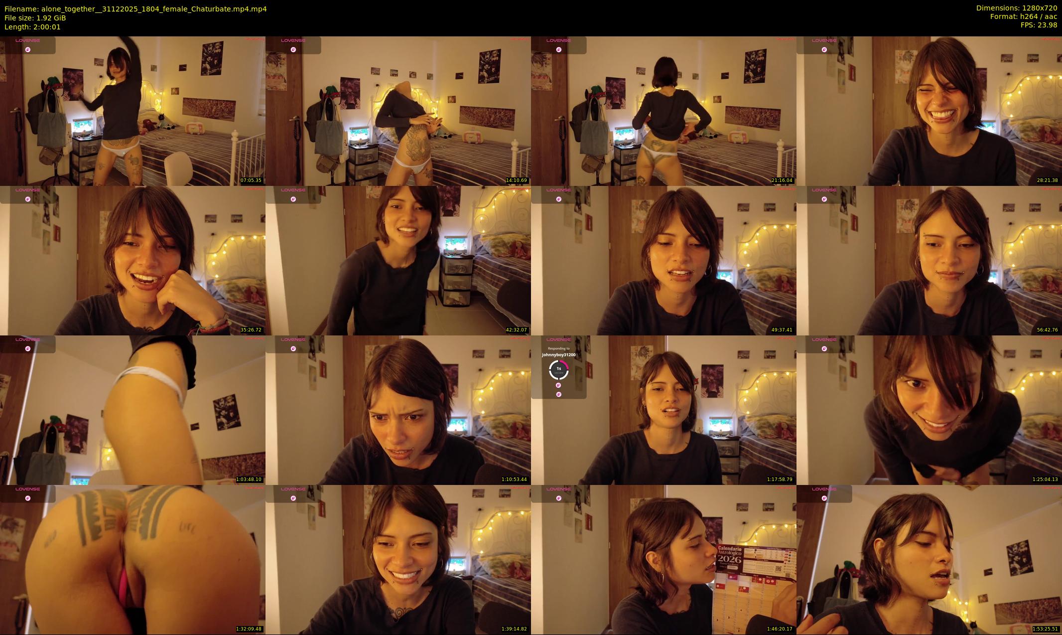 alone_together_ — 121 minute Chaturbate female cam show recording, 720p, Dec 31, 2025