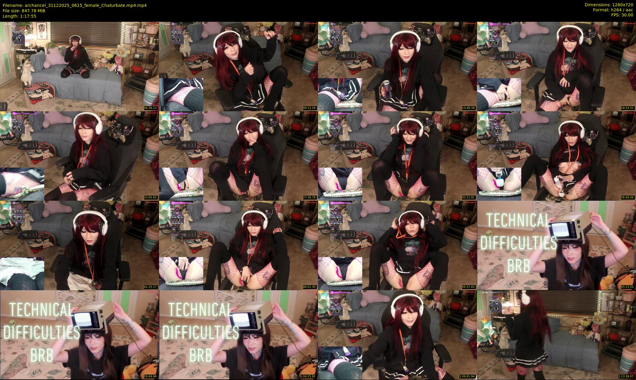 archancel — 78 minute Chaturbate female cam show recording, 720p, Dec 31, 2025