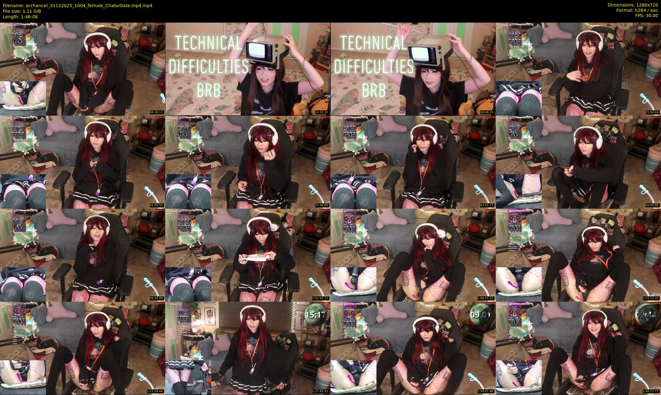 archancel — 107 minute Chaturbate female cam show recording, 720p, Dec 31, 2025