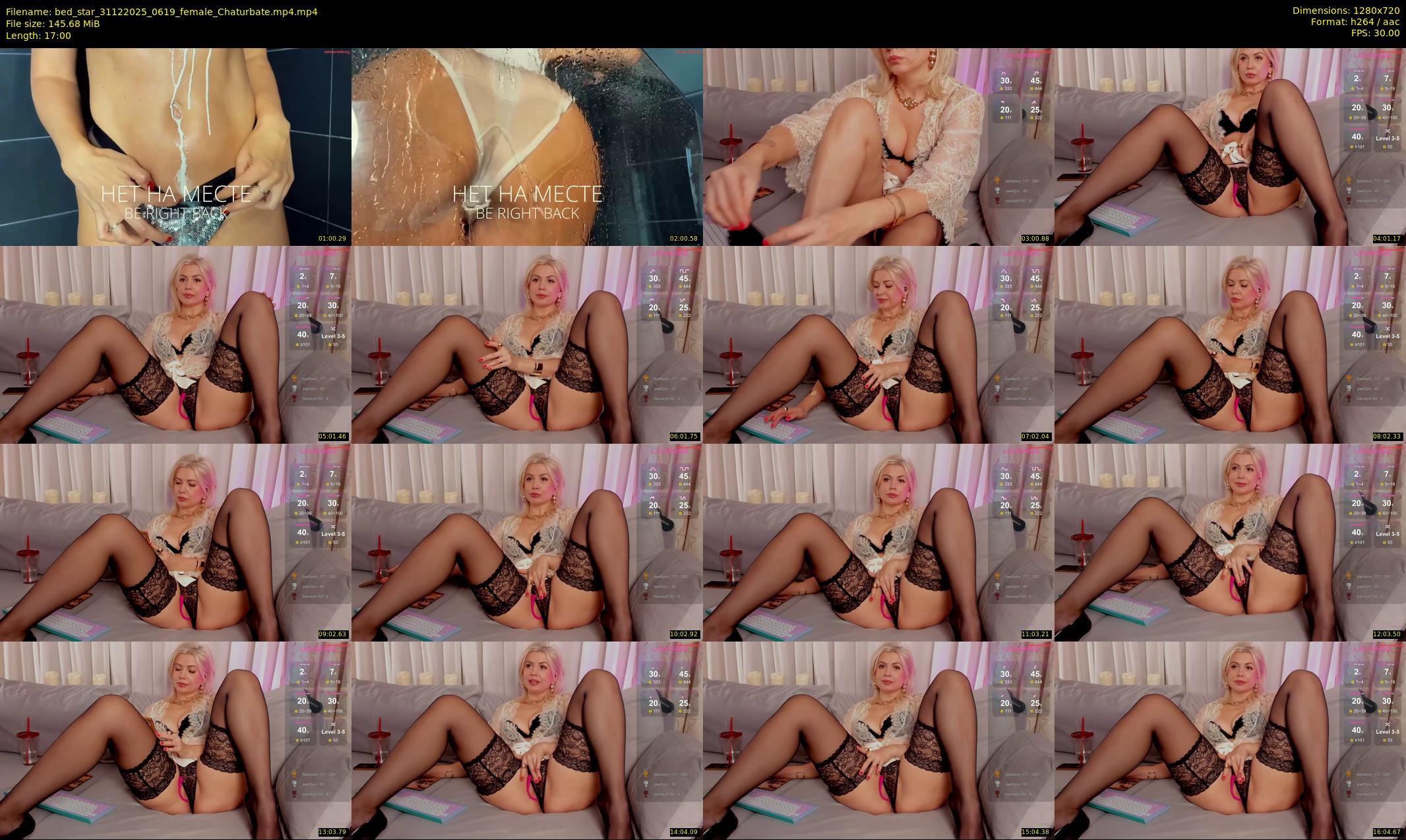 bed_star — 17 minute Chaturbate female cam show recording, 720p, Dec 31, 2025