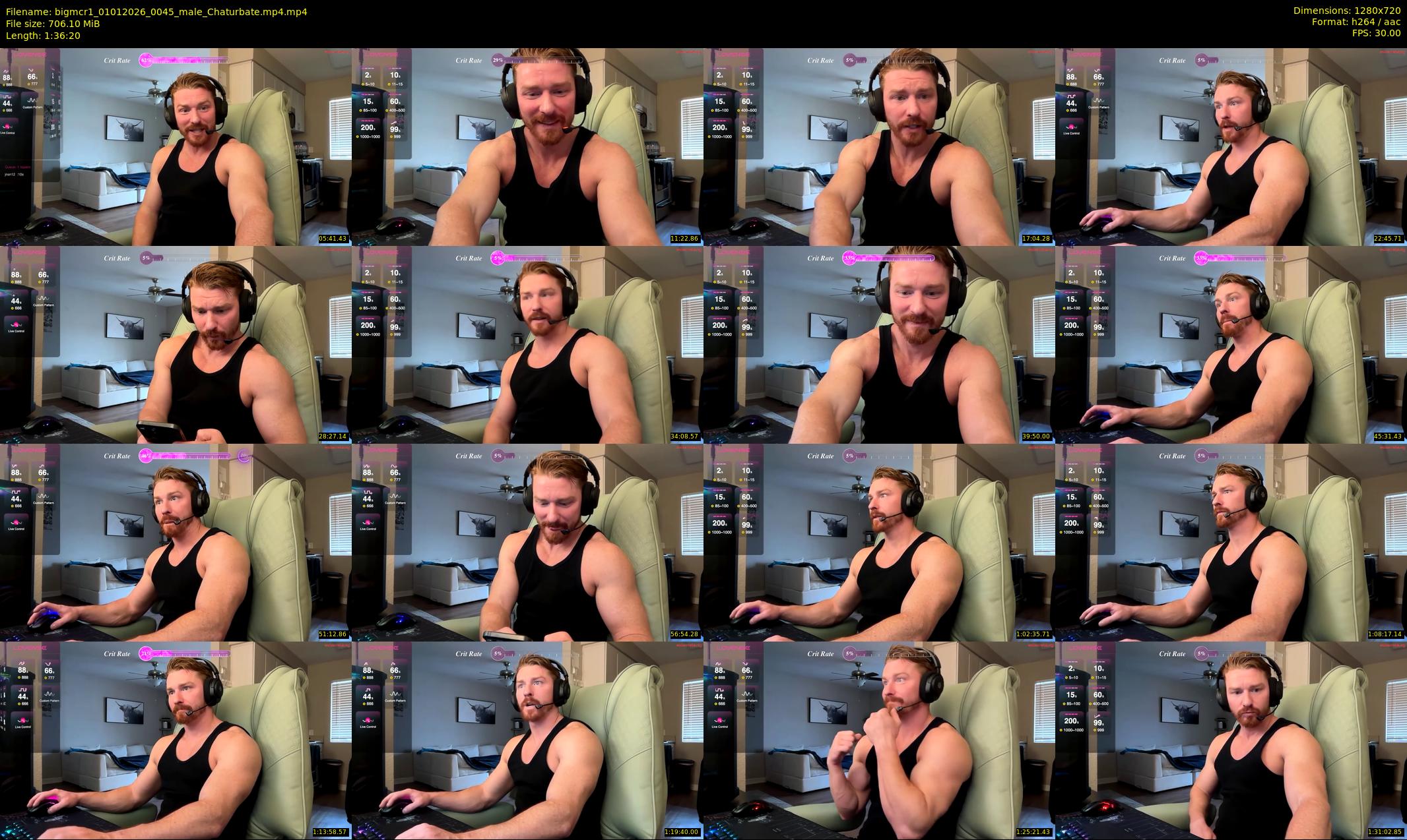 bigmcr1 — 97 minute Chaturbate male cam show recording, 720p, Jan 1, 2026