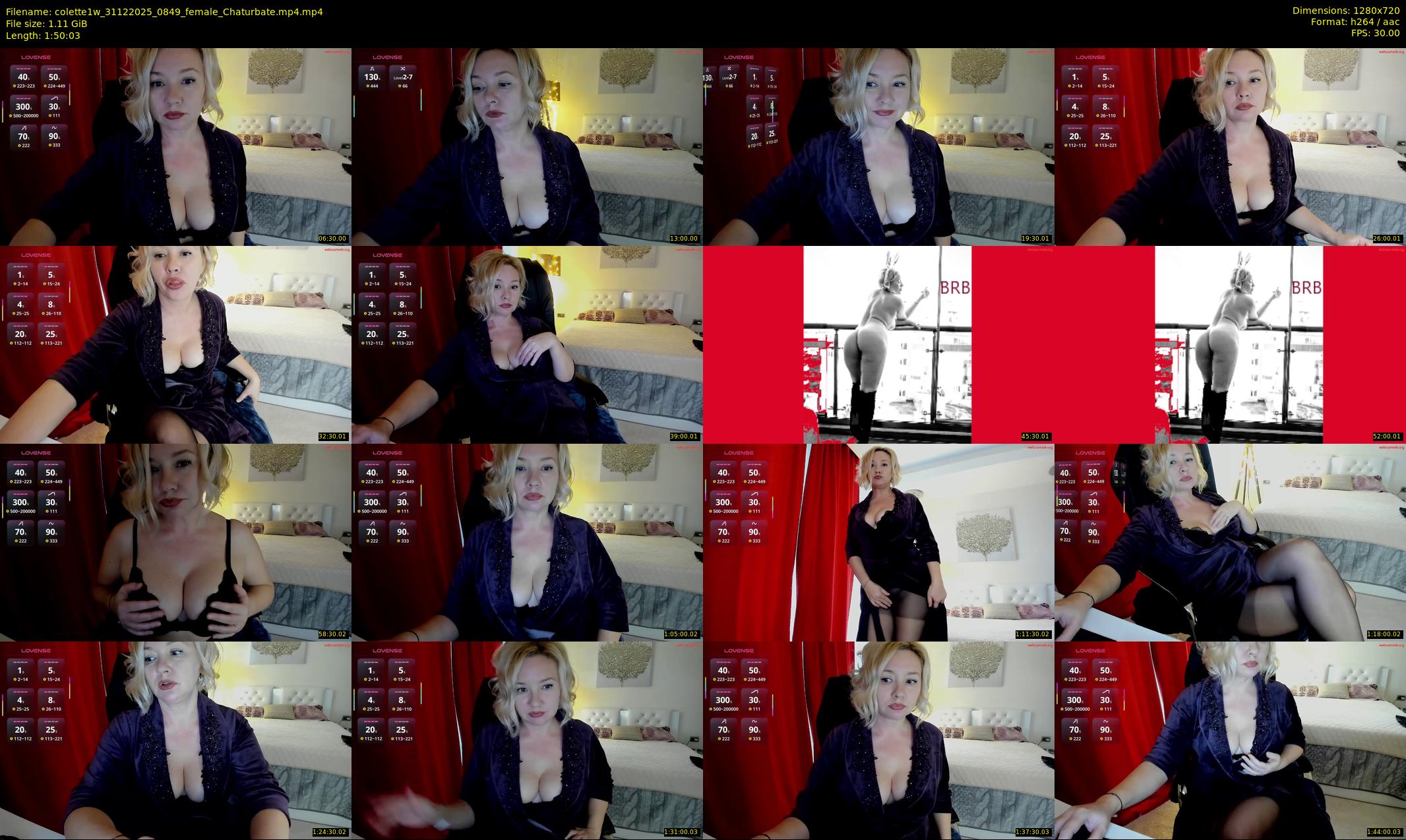 colette1w — 111 minute Chaturbate female cam show recording, 720p, Dec 31, 2025
