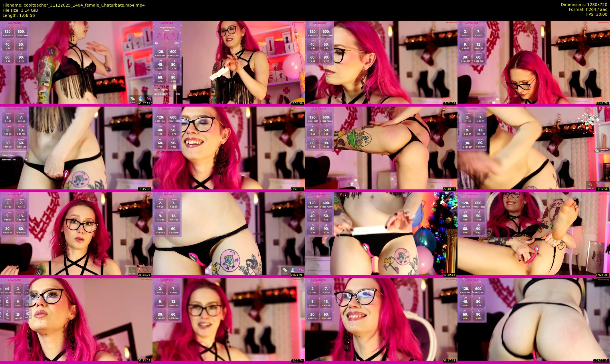 coolteacher — 67 minute Chaturbate female cam show recording, 720p, Dec 31, 2025