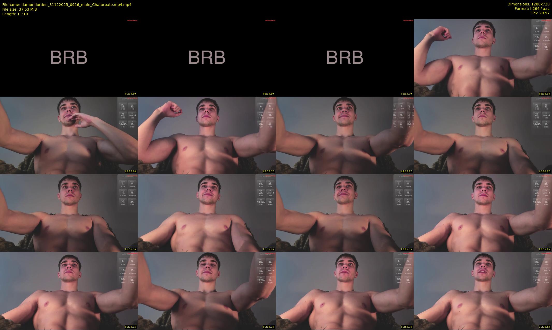 damondurden — 12 minute Chaturbate male cam show recording, 720p, Dec 31, 2025