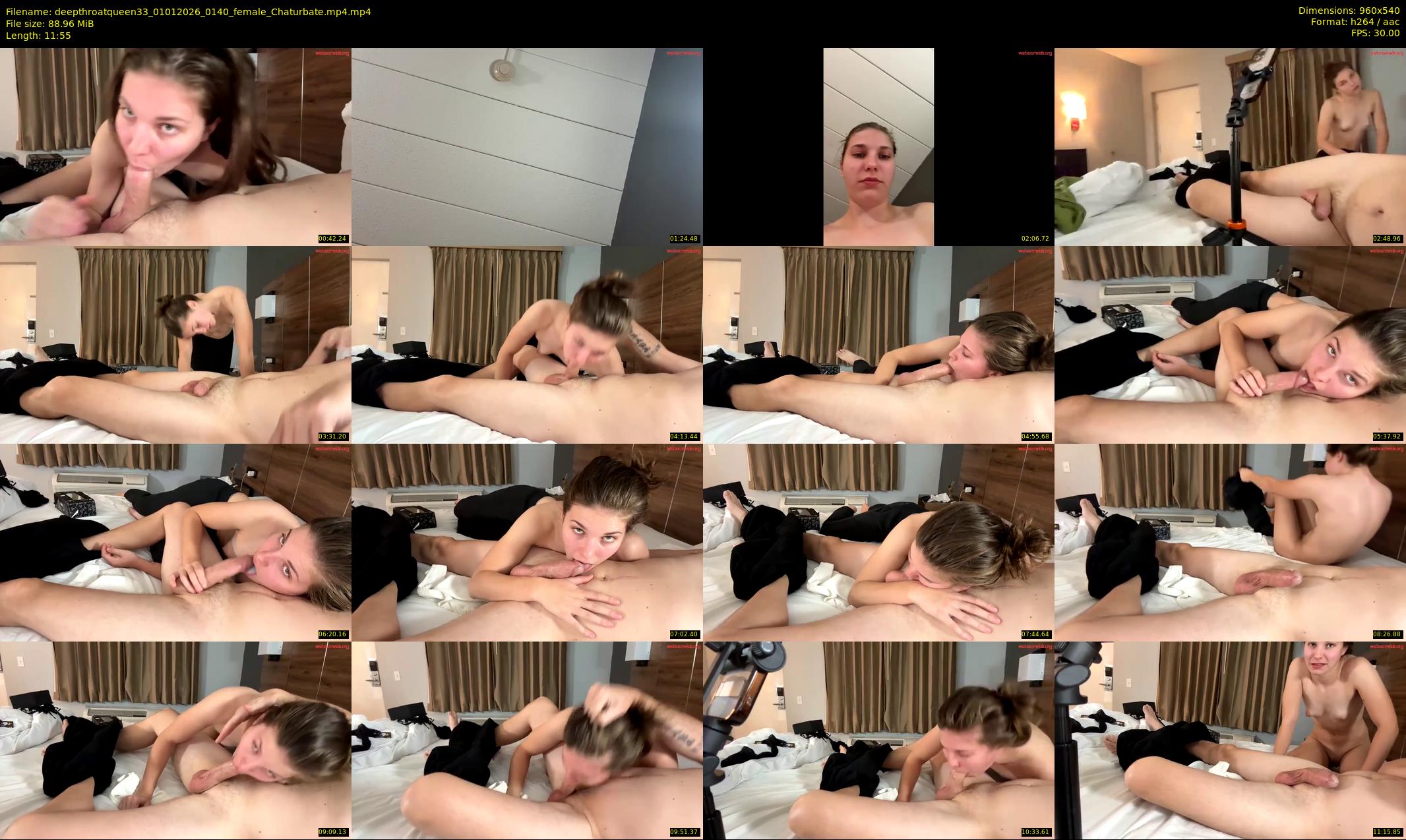 deepthroatqueen33 — 12 minute Chaturbate female cam show recording, 480p, Jan 1, 2026