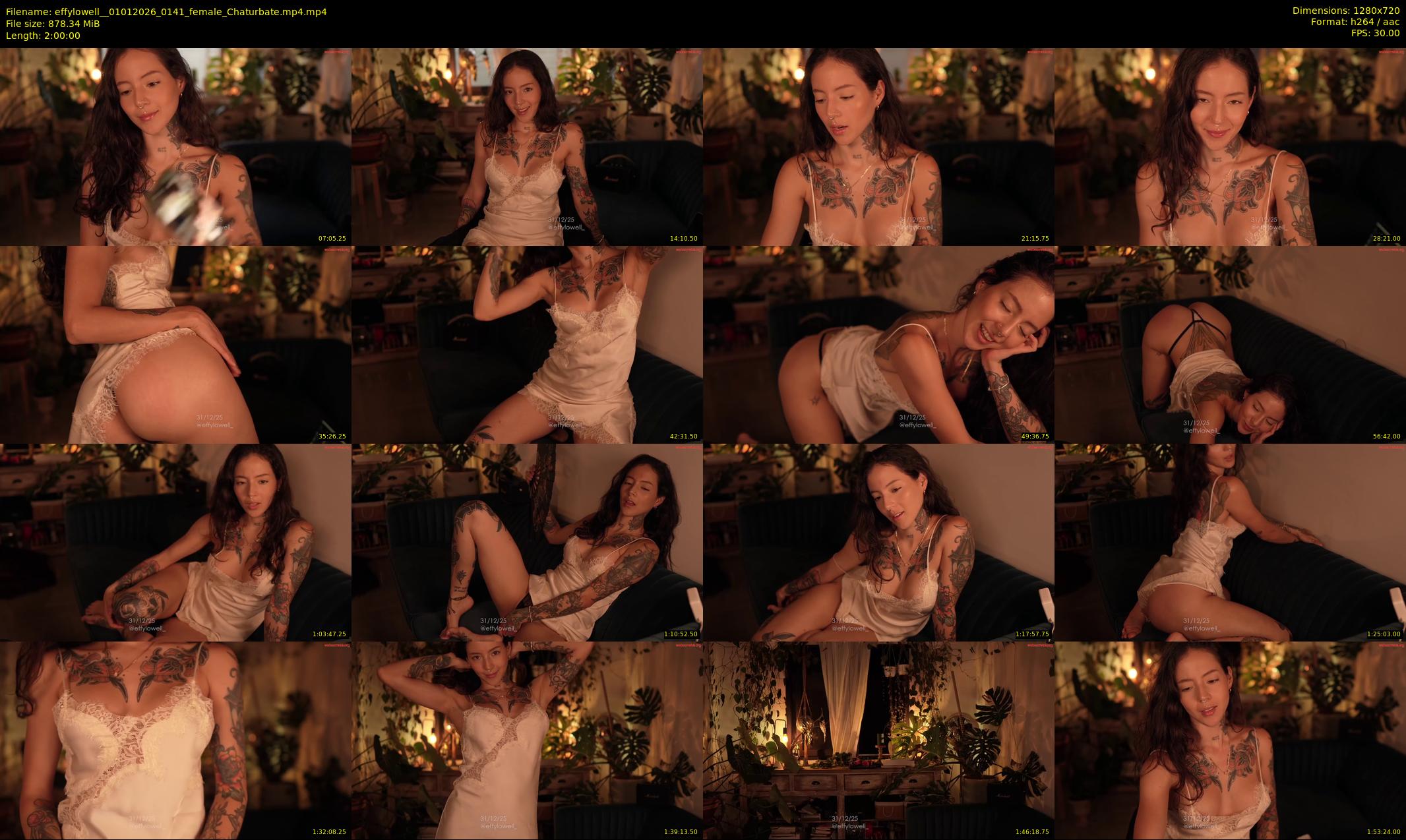 effylowell_ — 120 minute Chaturbate female cam show recording, 720p, Jan 1, 2026