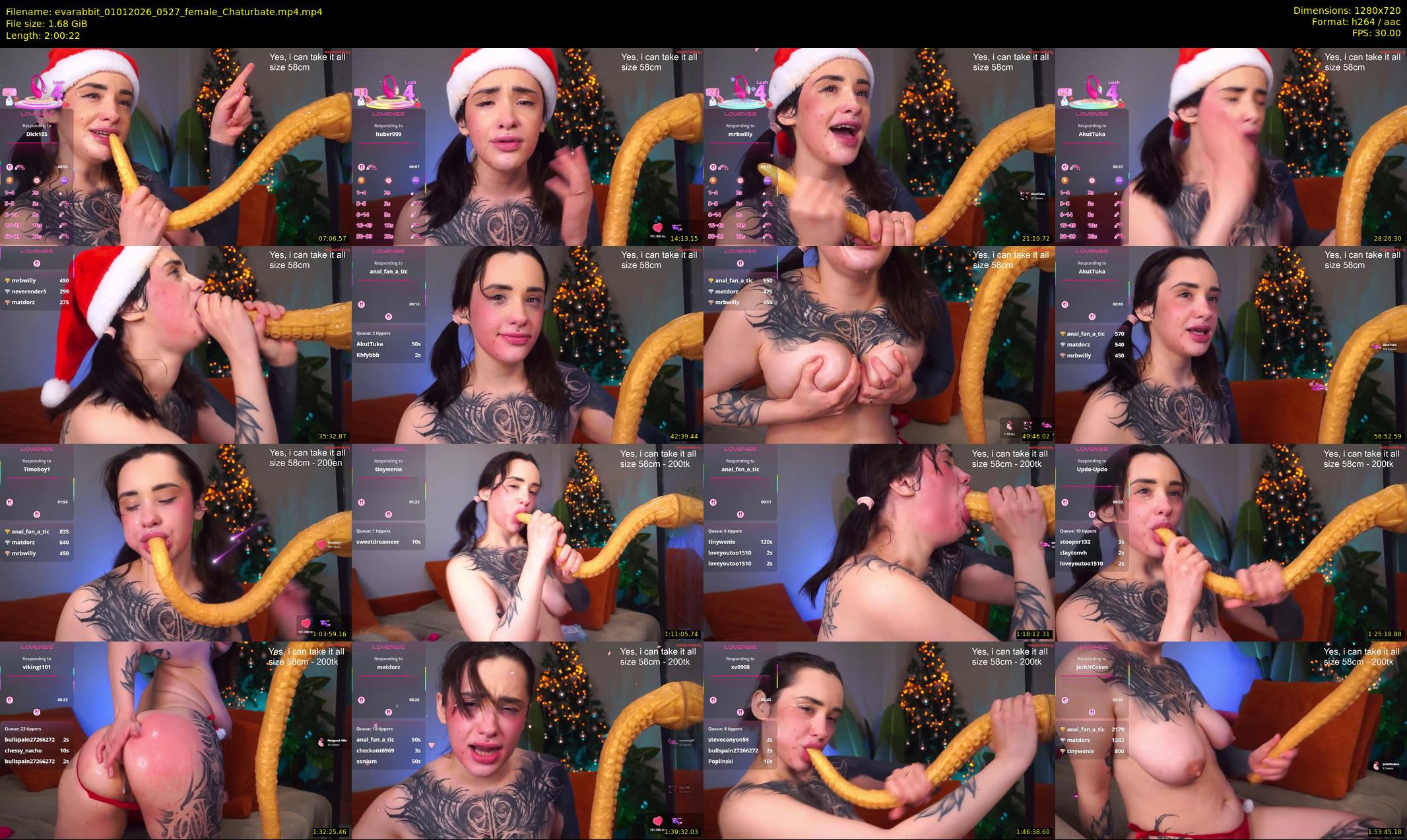 evarabbit — 121 minute Chaturbate female cam show recording, 720p, Jan 1, 2026