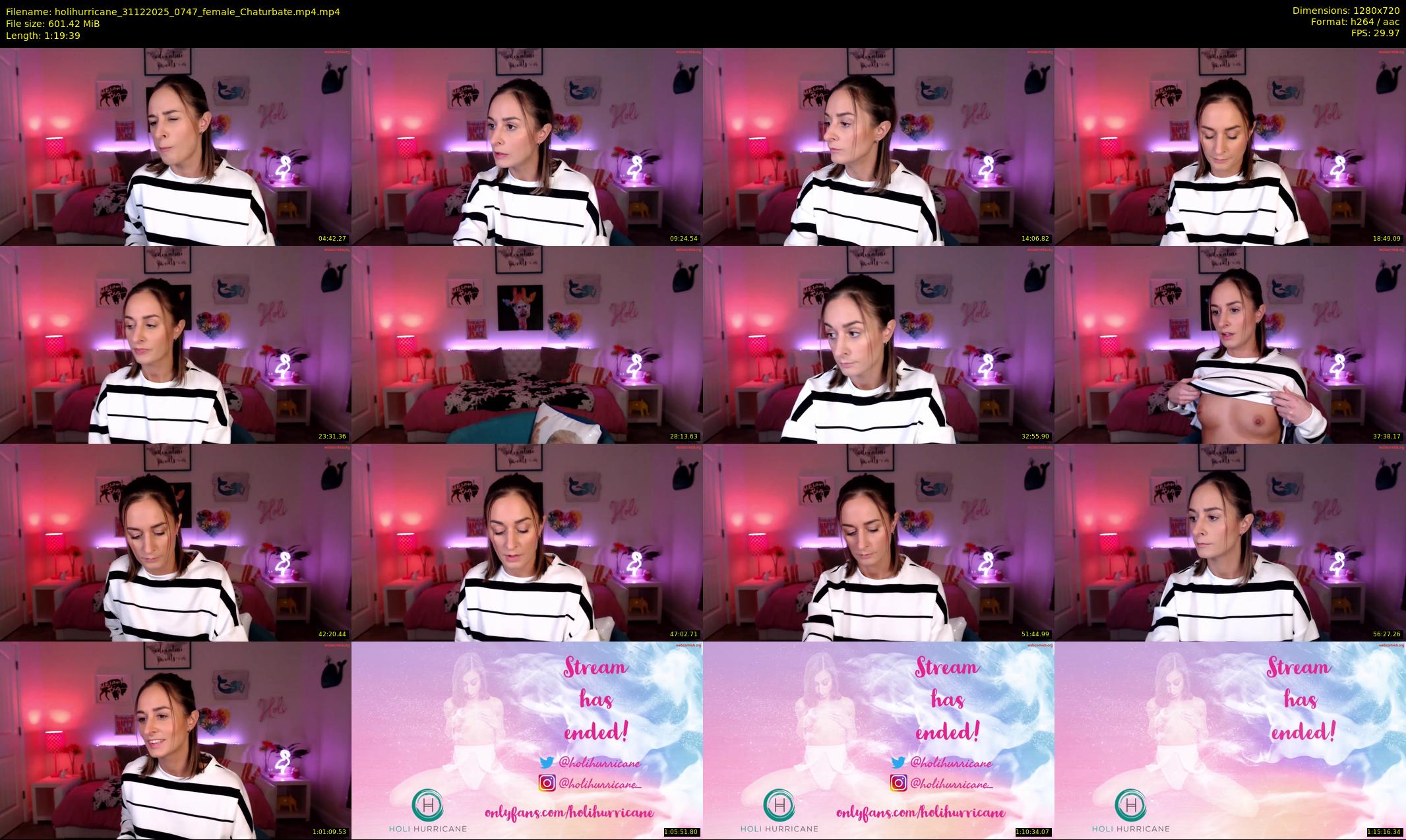 holihurricane — 80 minute Chaturbate female cam show recording, 720p, Dec 31, 2025