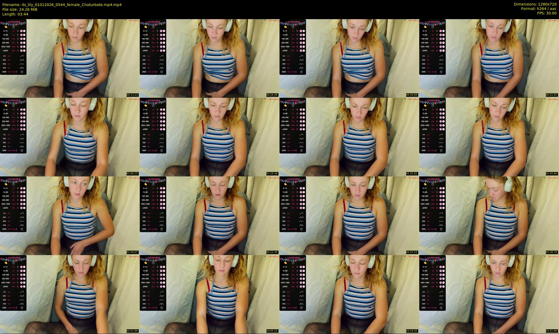 its_lily — 4 minute Chaturbate female cam show recording, 720p, Jan 1, 2026