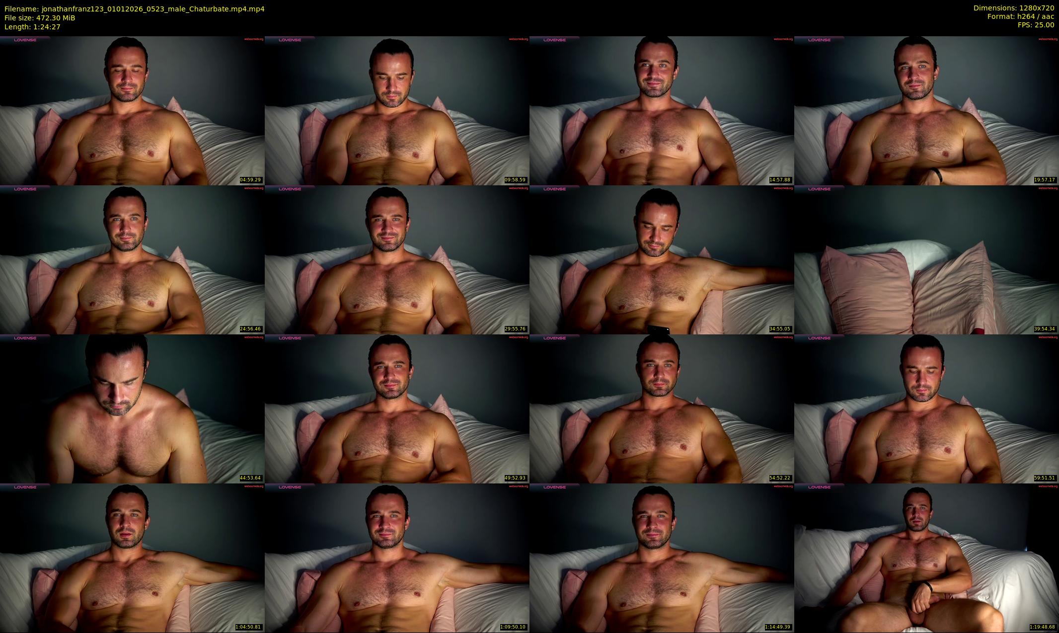 jonathanfranz123 — 85 minute Chaturbate male cam show recording, 720p, Jan 1, 2026
