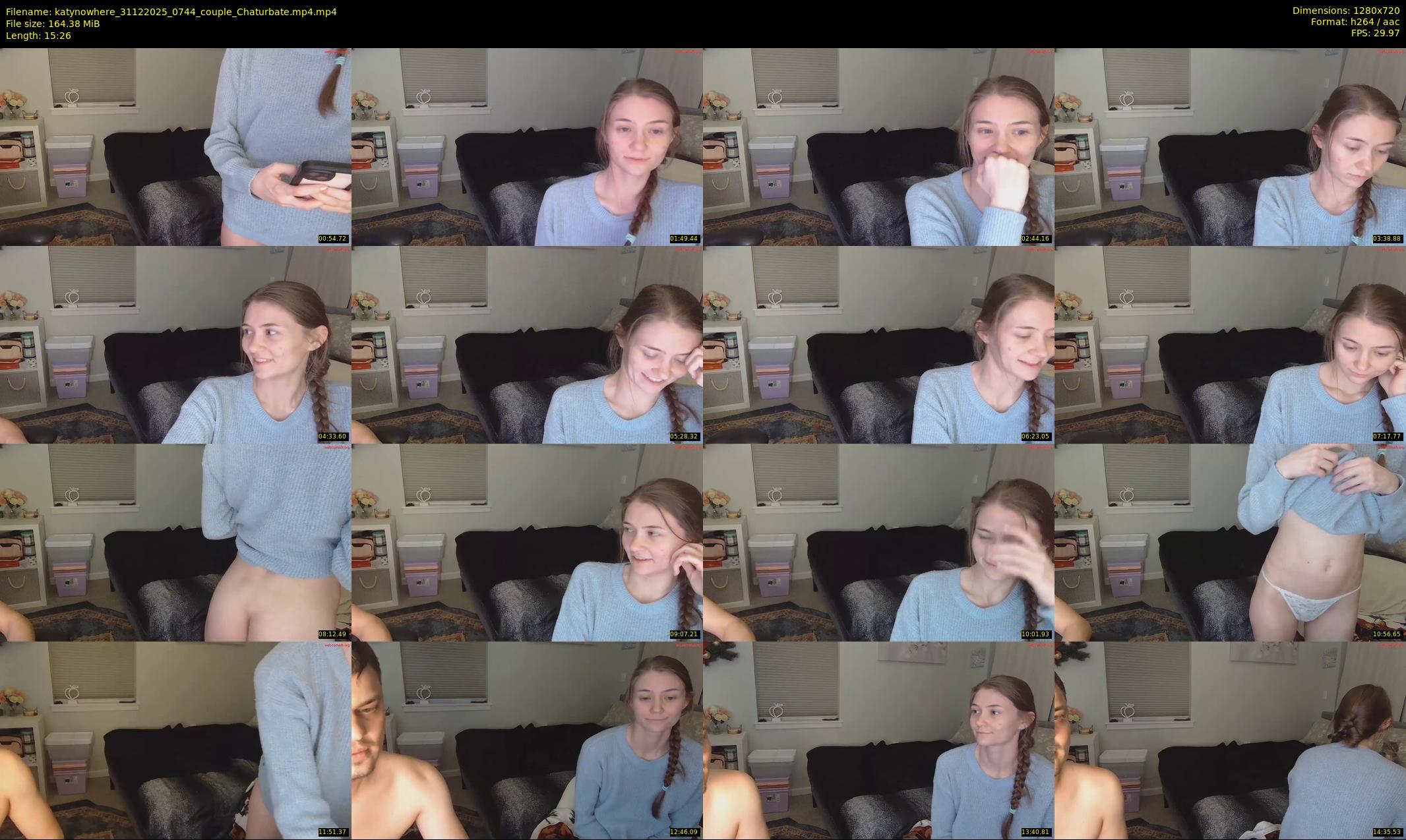 katynowhere — 16 minute Chaturbate female cam show recording, 720p, Dec 31, 2025
