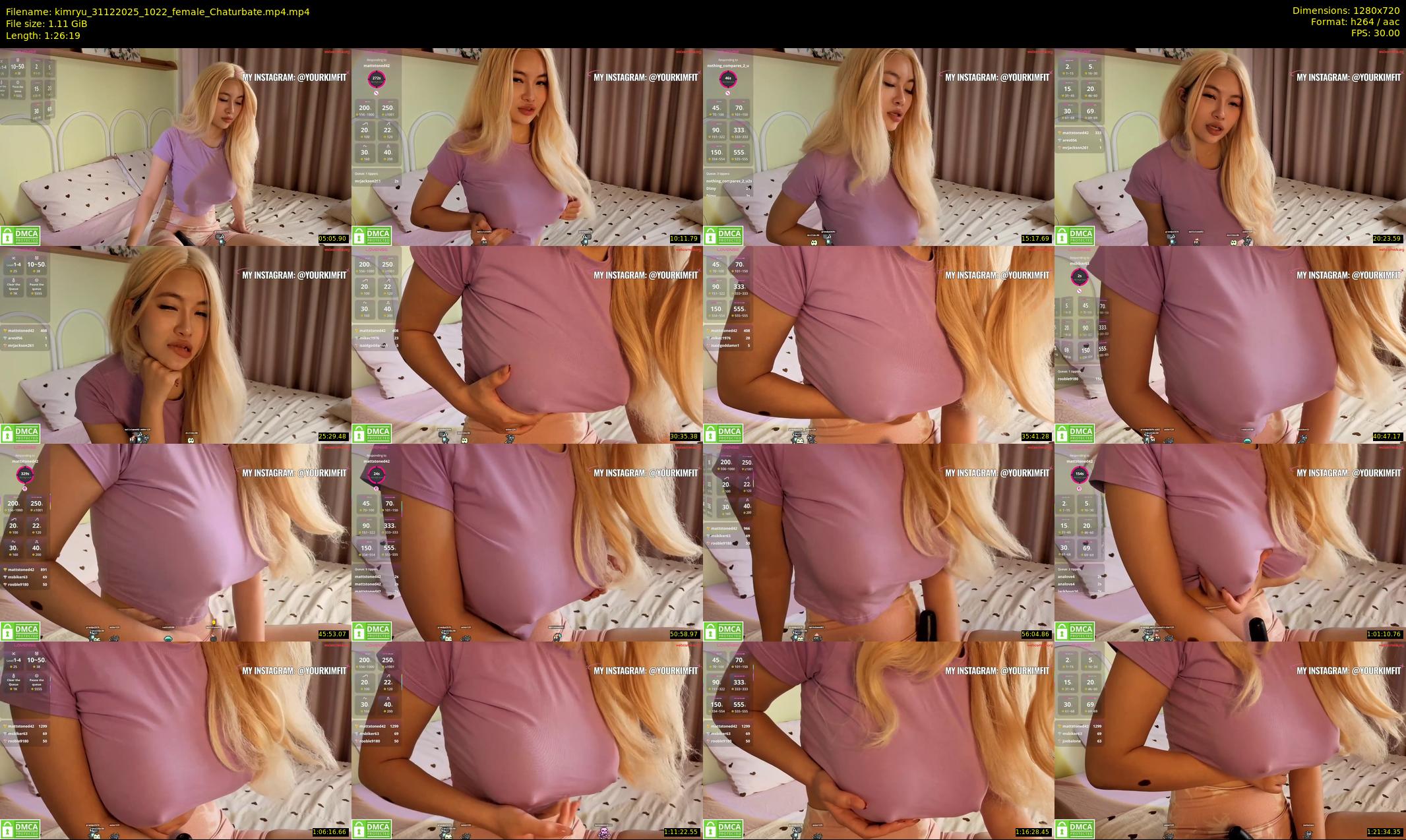 kimryu — 87 minute Chaturbate female cam show recording, 720p, Dec 31, 2025