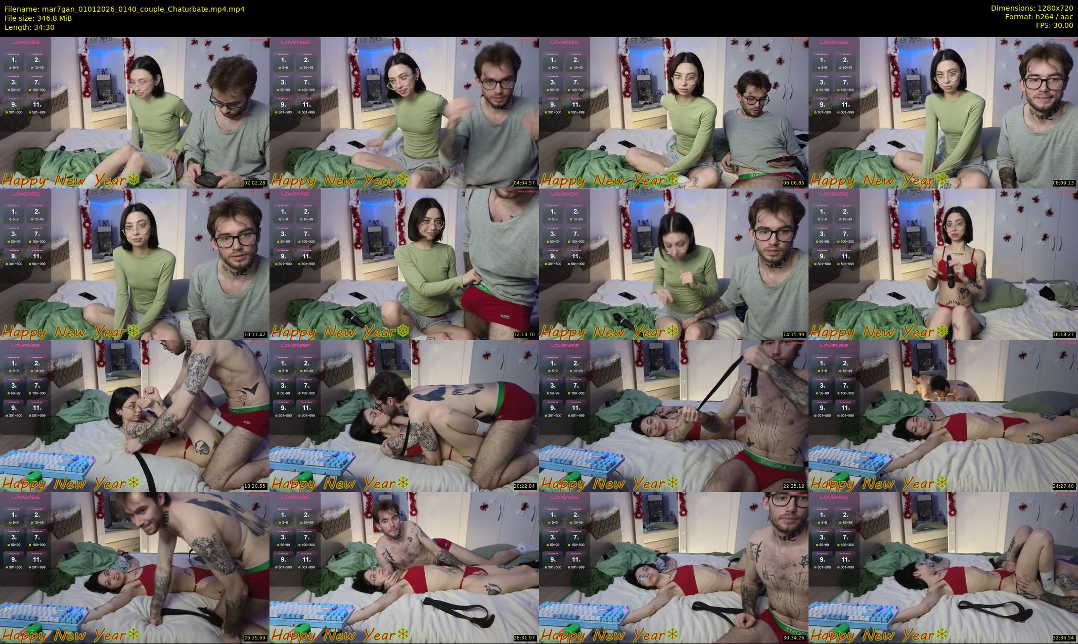 mar7gan — 35 minute Chaturbate couple cam show recording, 720p, Jan 1, 2026