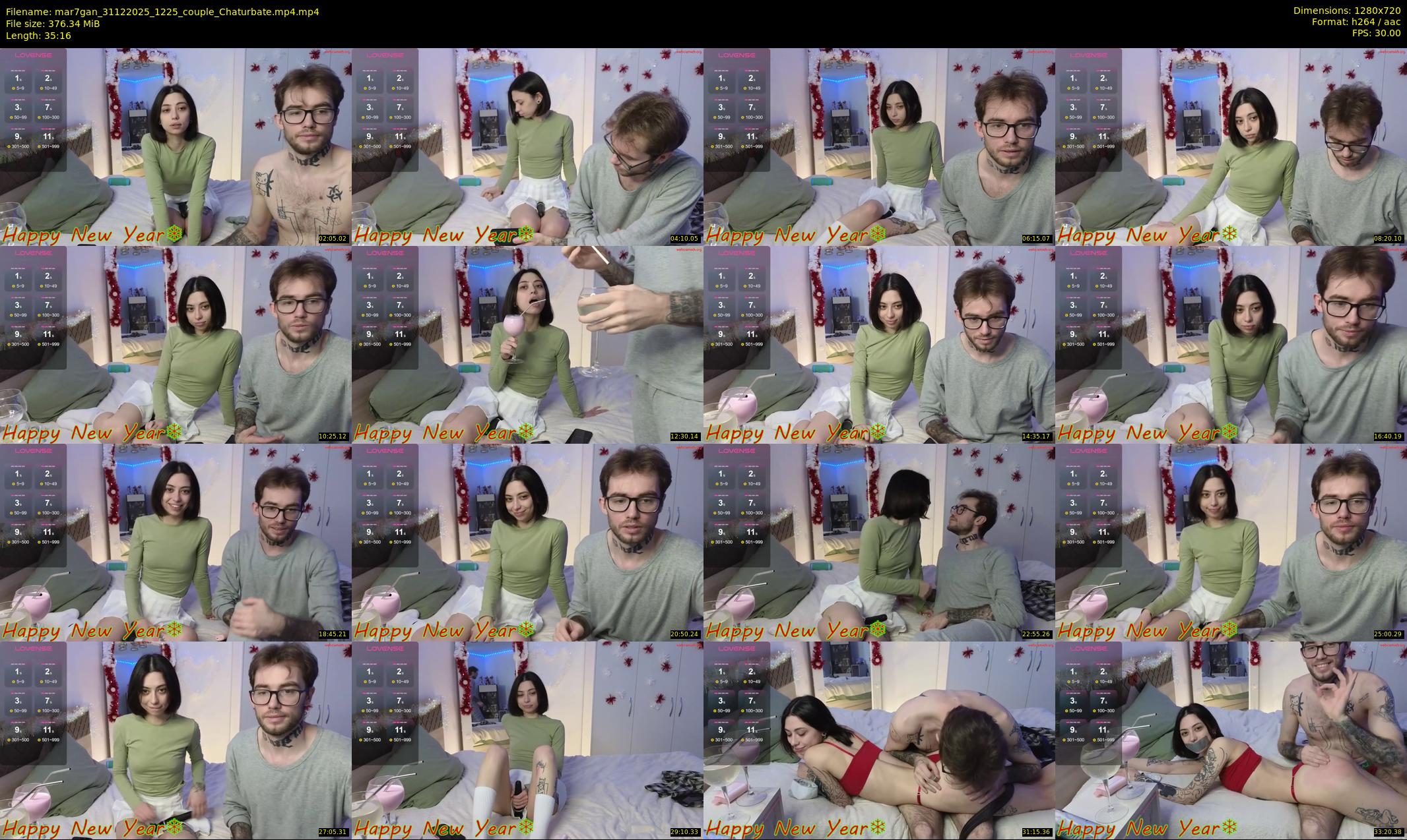 mar7gan — 36 minute Chaturbate couple cam show recording, 720p, Dec 31, 2025