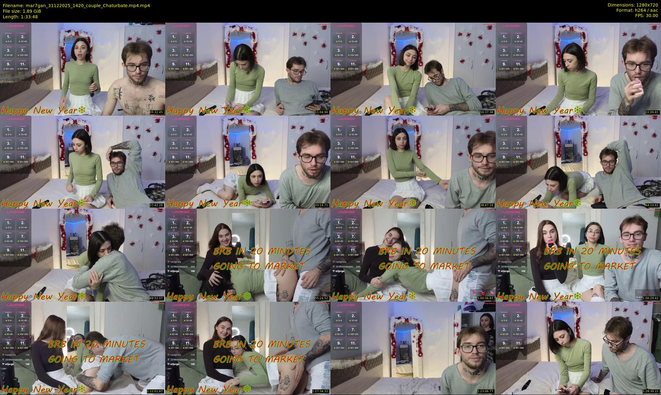mar7gan — 94 minute Chaturbate couple cam show recording, 720p, Dec 31, 2025