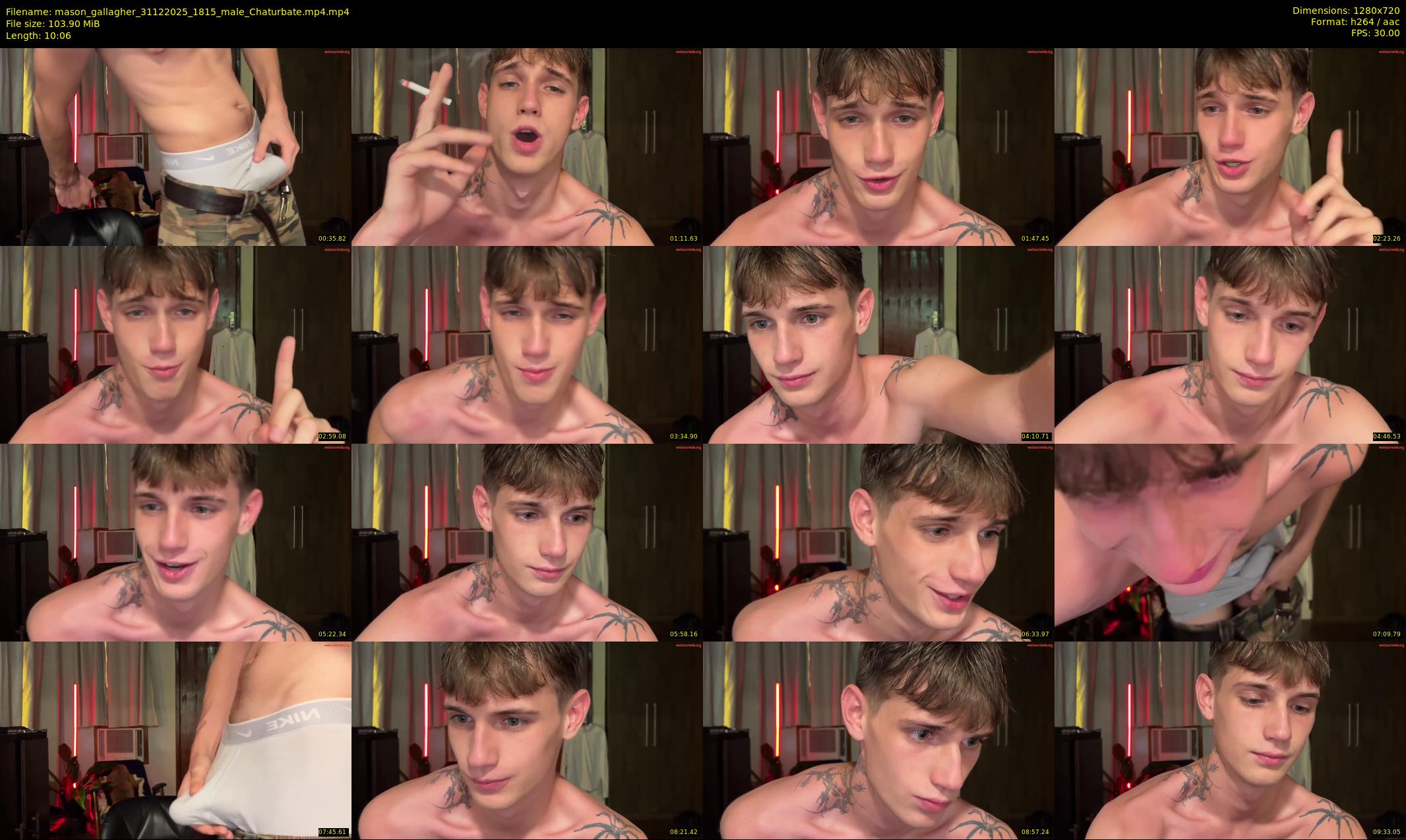 mason_gallagher — 11 minute Chaturbate male cam show recording, 720p, Dec 31, 2025