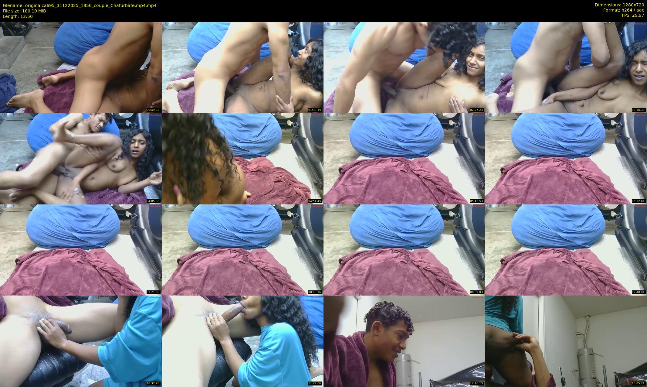 originalcali95 — 14 minute Chaturbate couple cam show recording, 720p, Dec 31, 2025