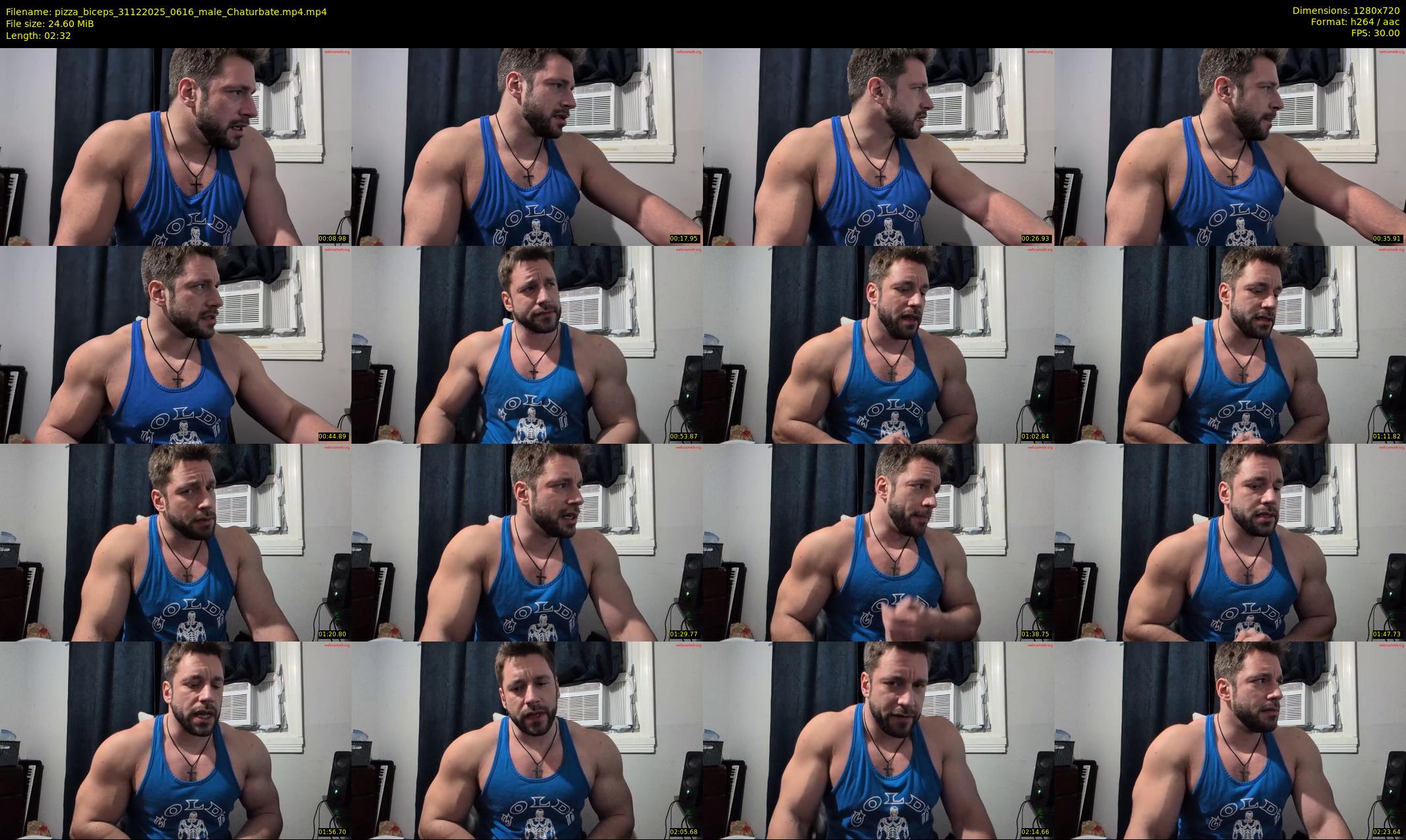 pizza_biceps — 3 minute Chaturbate male cam show recording, 720p, Dec 31, 2025