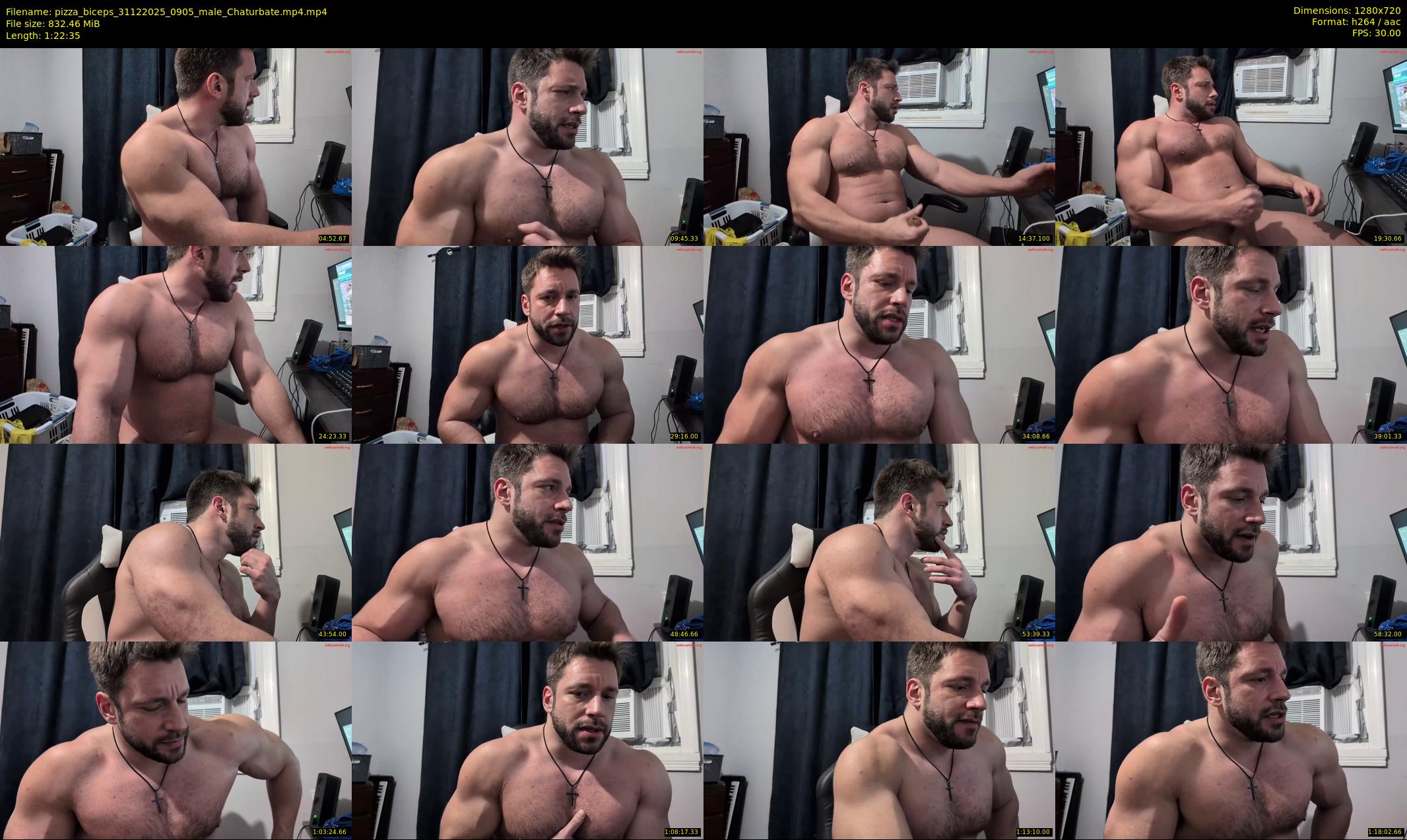pizza_biceps — 83 minute Chaturbate male cam show recording, 720p, Dec 31, 2025