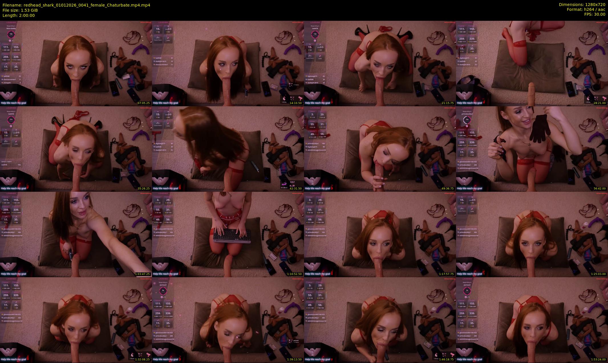 redhead_shark — 120 minute Chaturbate female cam show recording, 720p, Jan 1, 2026