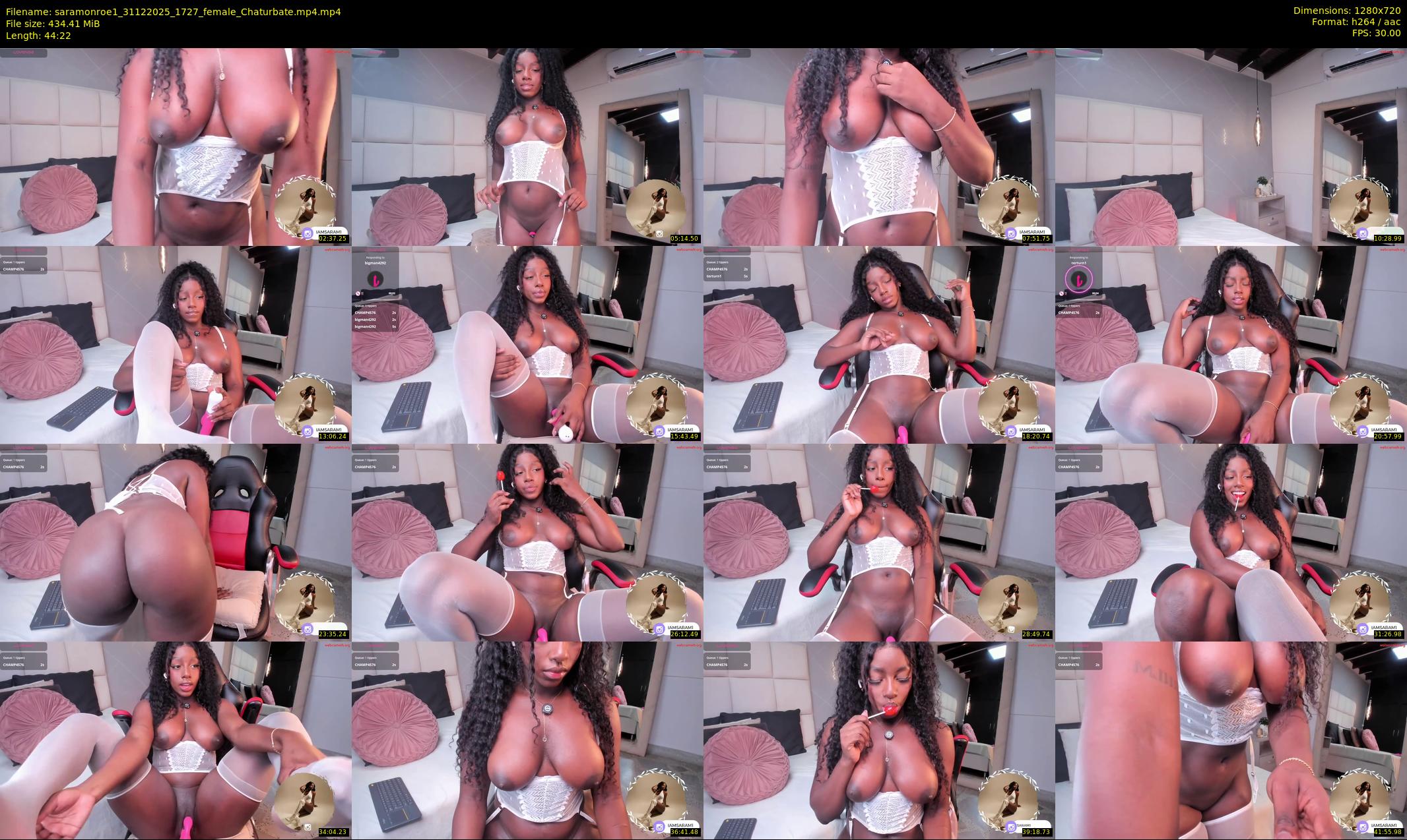 saramonroe1 — 45 minute Chaturbate female cam show recording, 720p, Dec 31, 2025