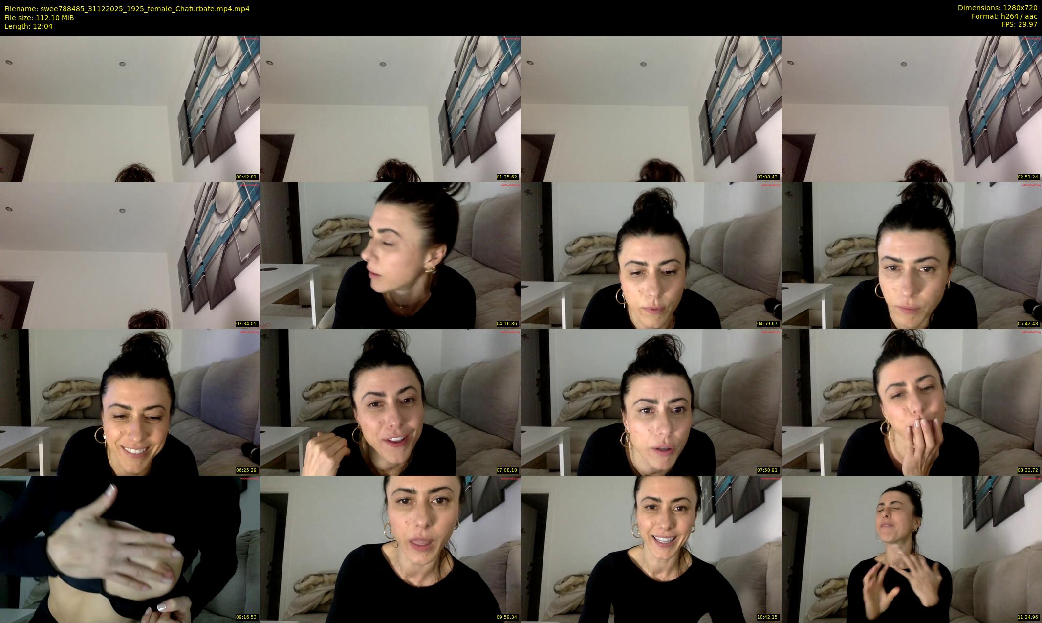 swee788485 — 13 minute Chaturbate female cam show recording, 720p, Dec 31, 2025