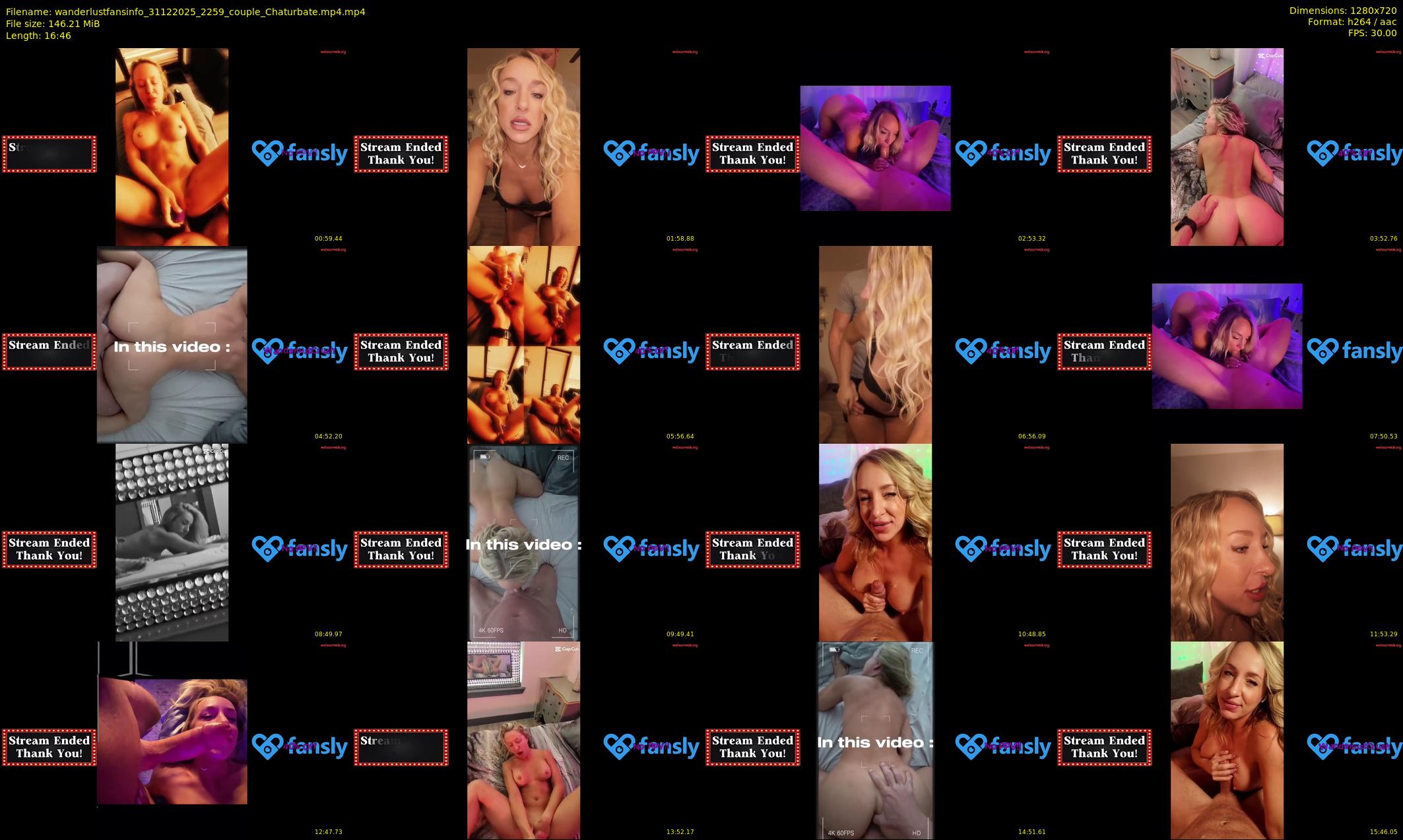 wanderlustfansinfo — 17 minute Chaturbate couple cam show recording, 720p, Dec 31, 2025