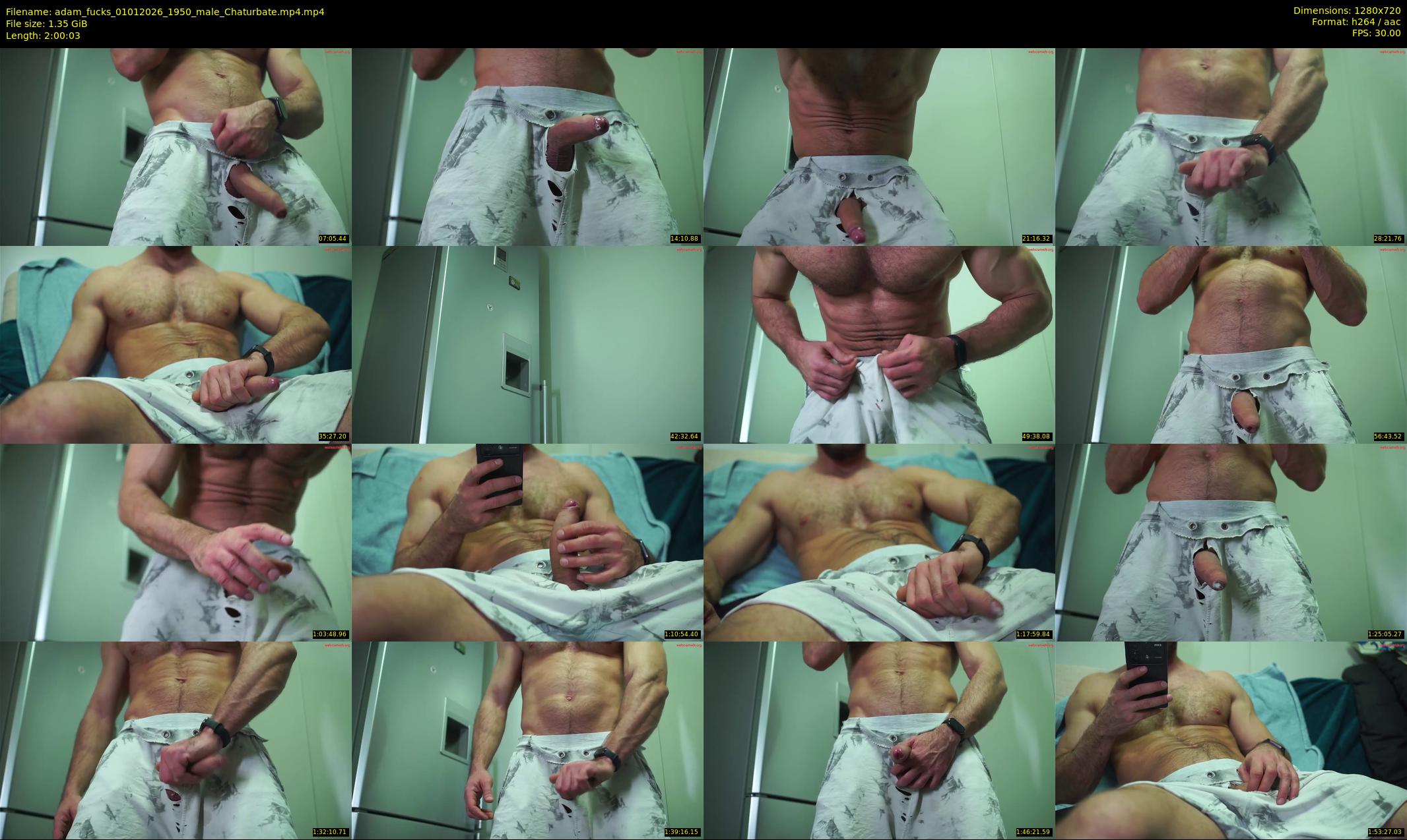 adam_fucks — 121 minute Chaturbate male cam show recording, 720p, Jan 1, 2026