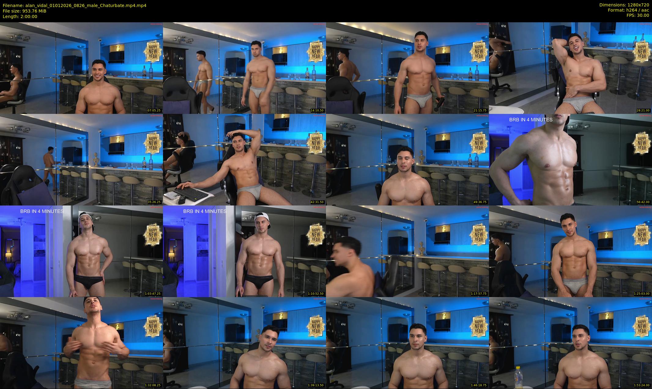 alan_vidal — 120 minute Chaturbate male cam show recording, 720p, Jan 1, 2026