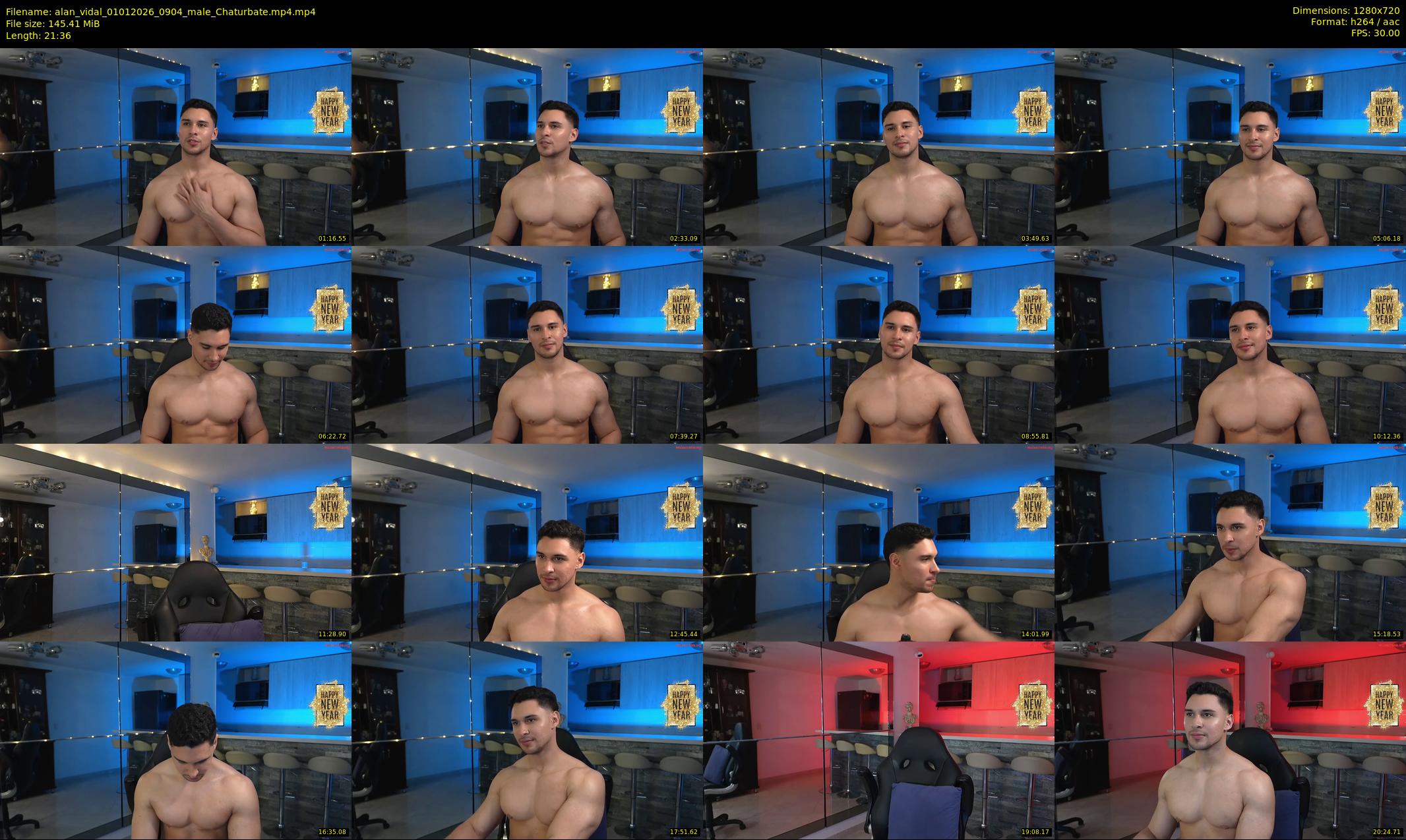 alan_vidal — 22 minute Chaturbate male cam show recording, 720p, Jan 1, 2026