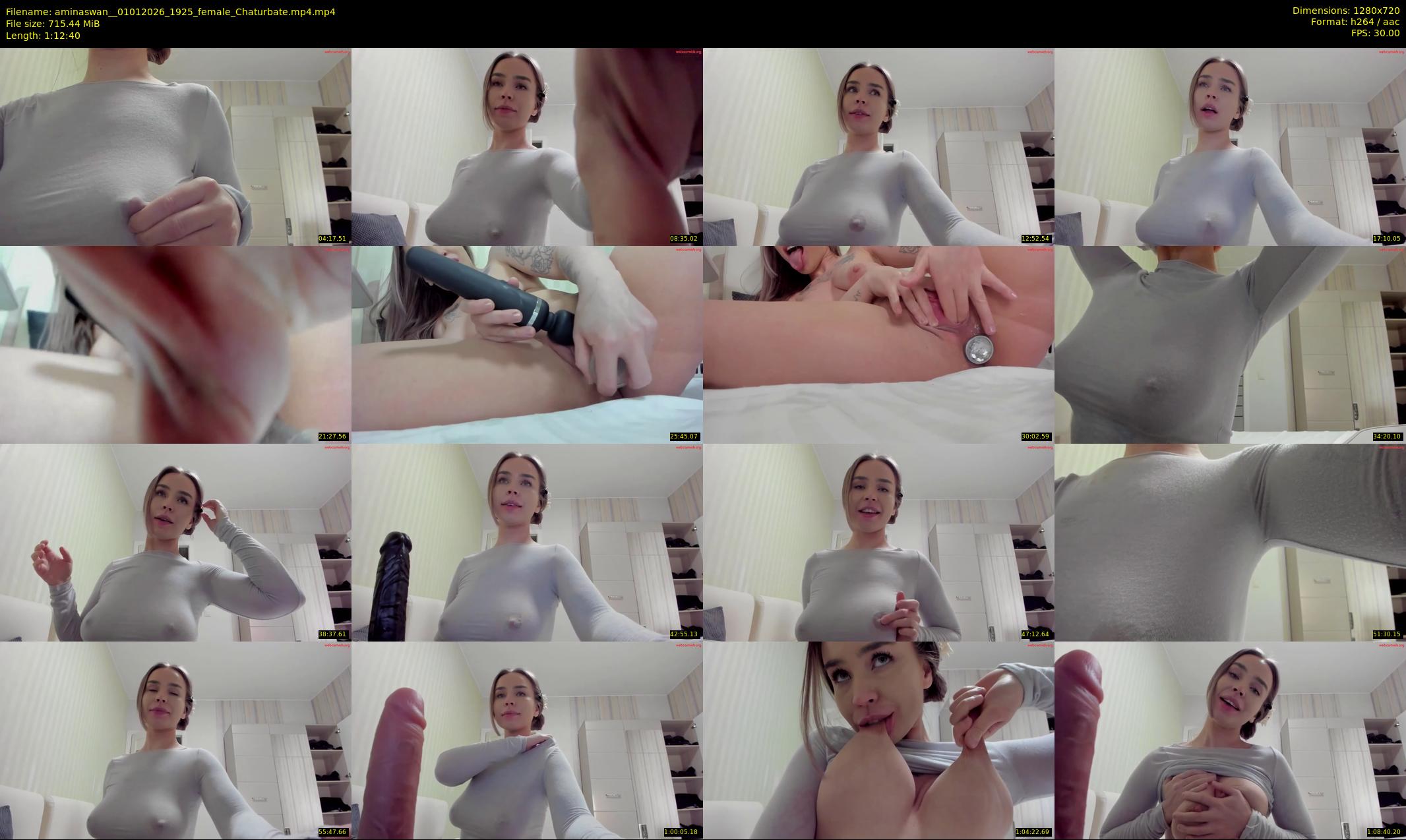 aminaswan_ — 73 minute Chaturbate female cam show recording, 720p, Jan 1, 2026