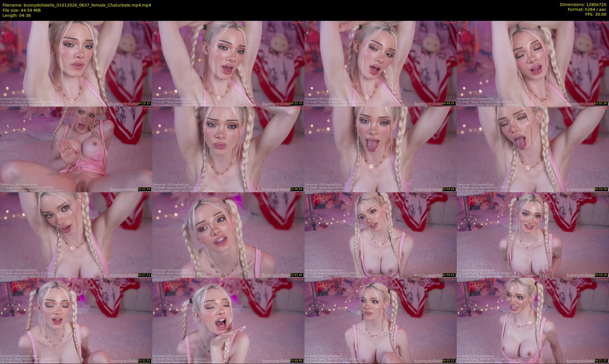 bunnydollstella — 5 minute Chaturbate female cam show recording, 720p, Jan 1, 2026